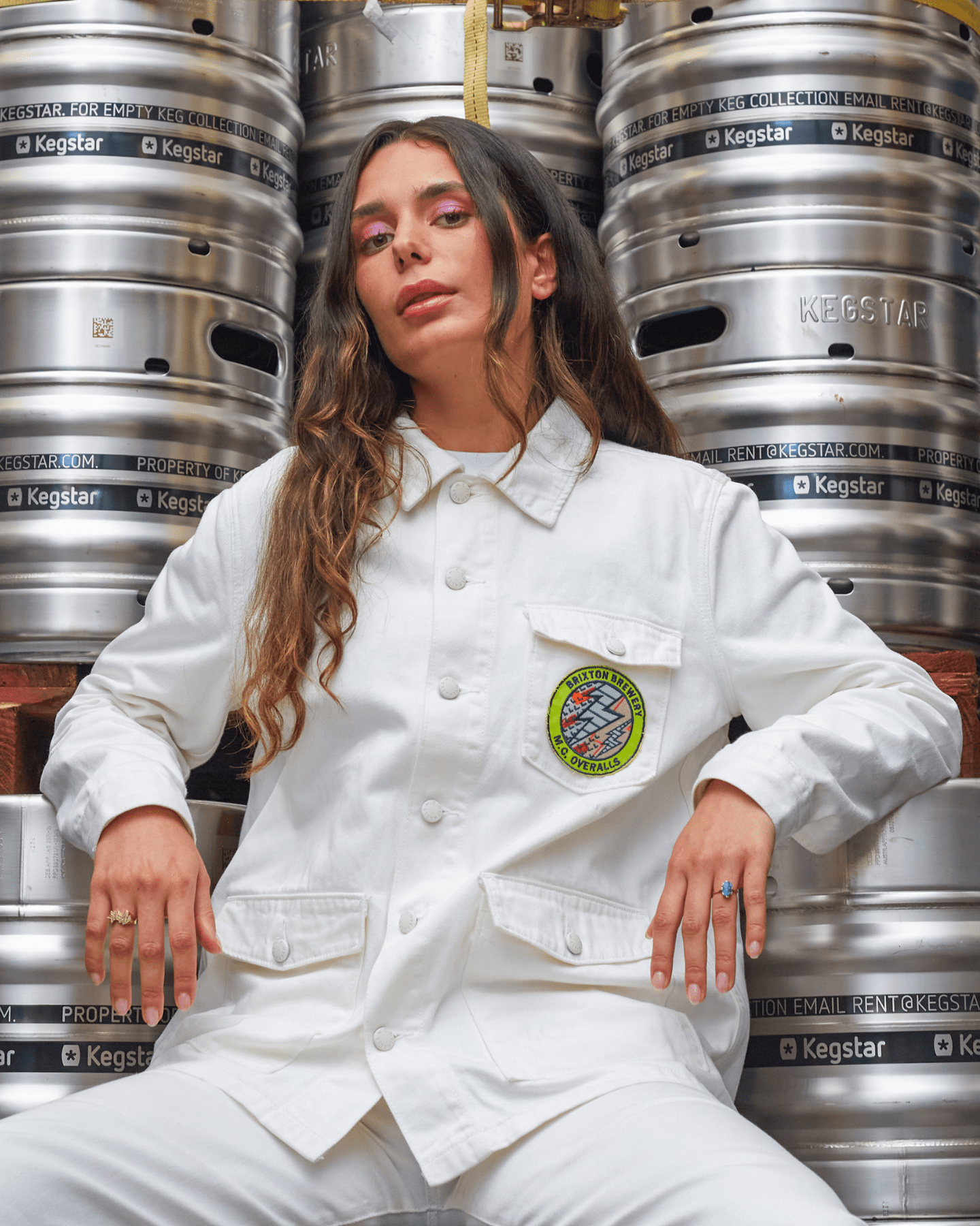 M.C.Overalls x Brixton Brewery Denim Work Jacket White