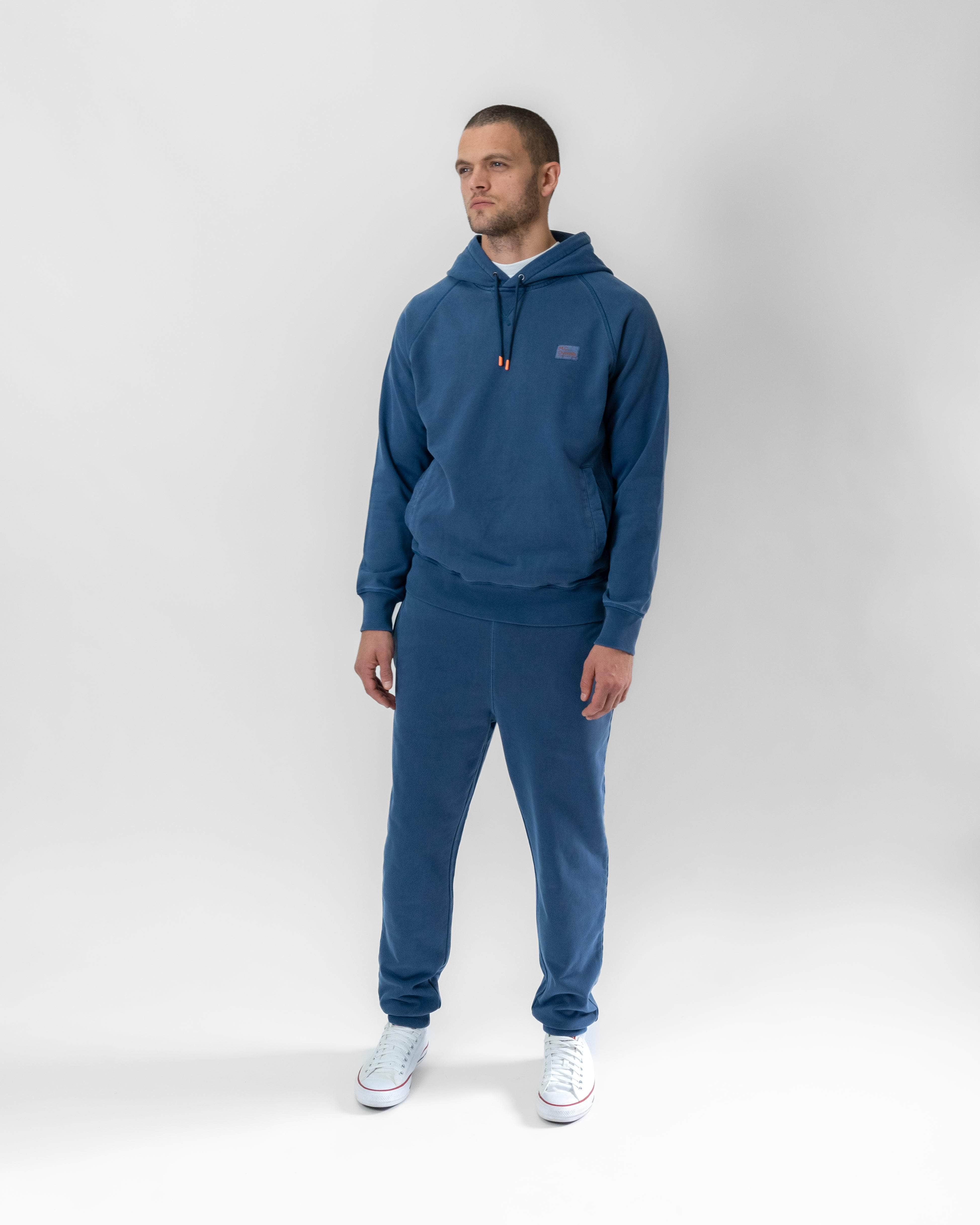 Relaxed Cotton Hoodie Indigo