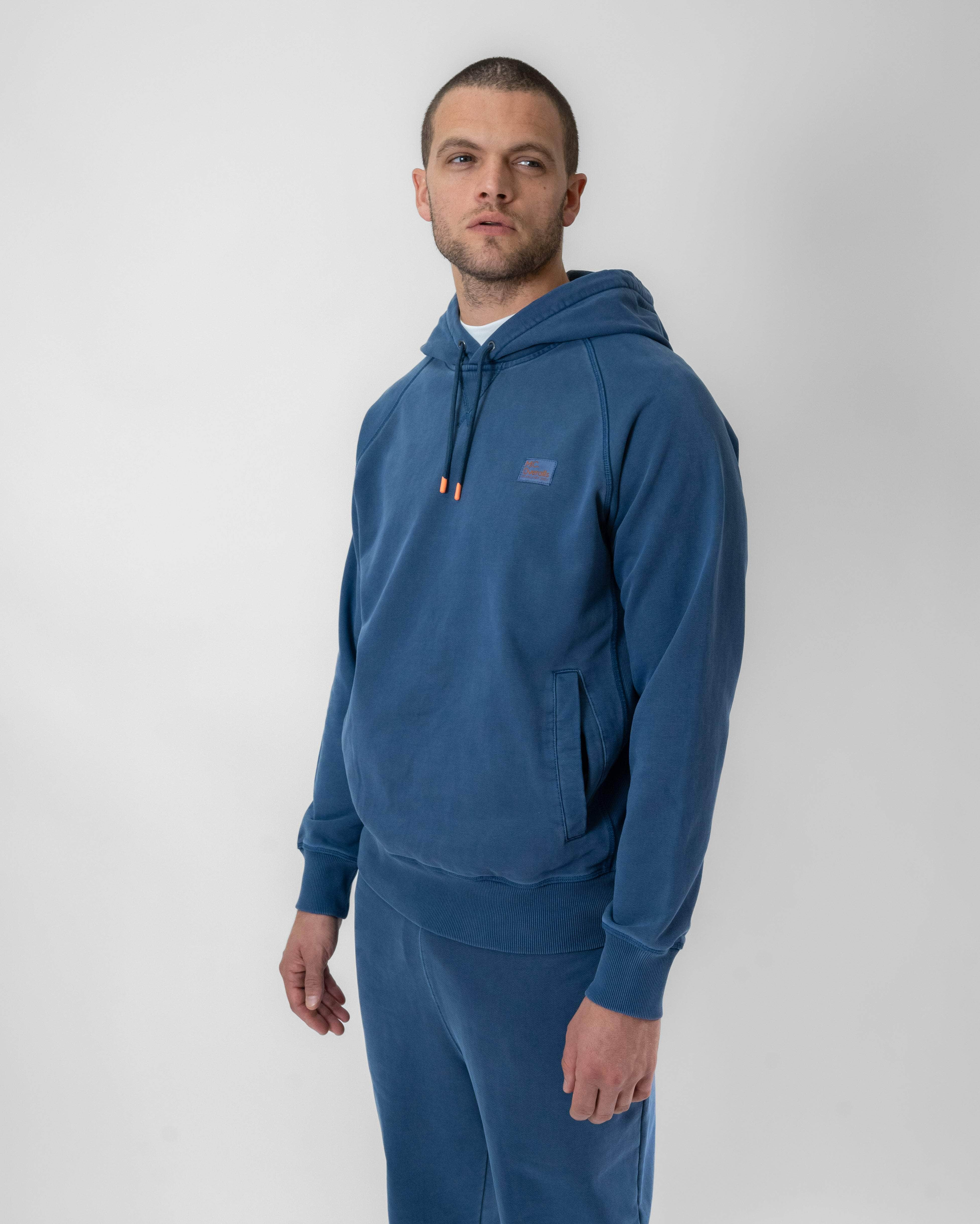 Relaxed Cotton Hoodie Indigo