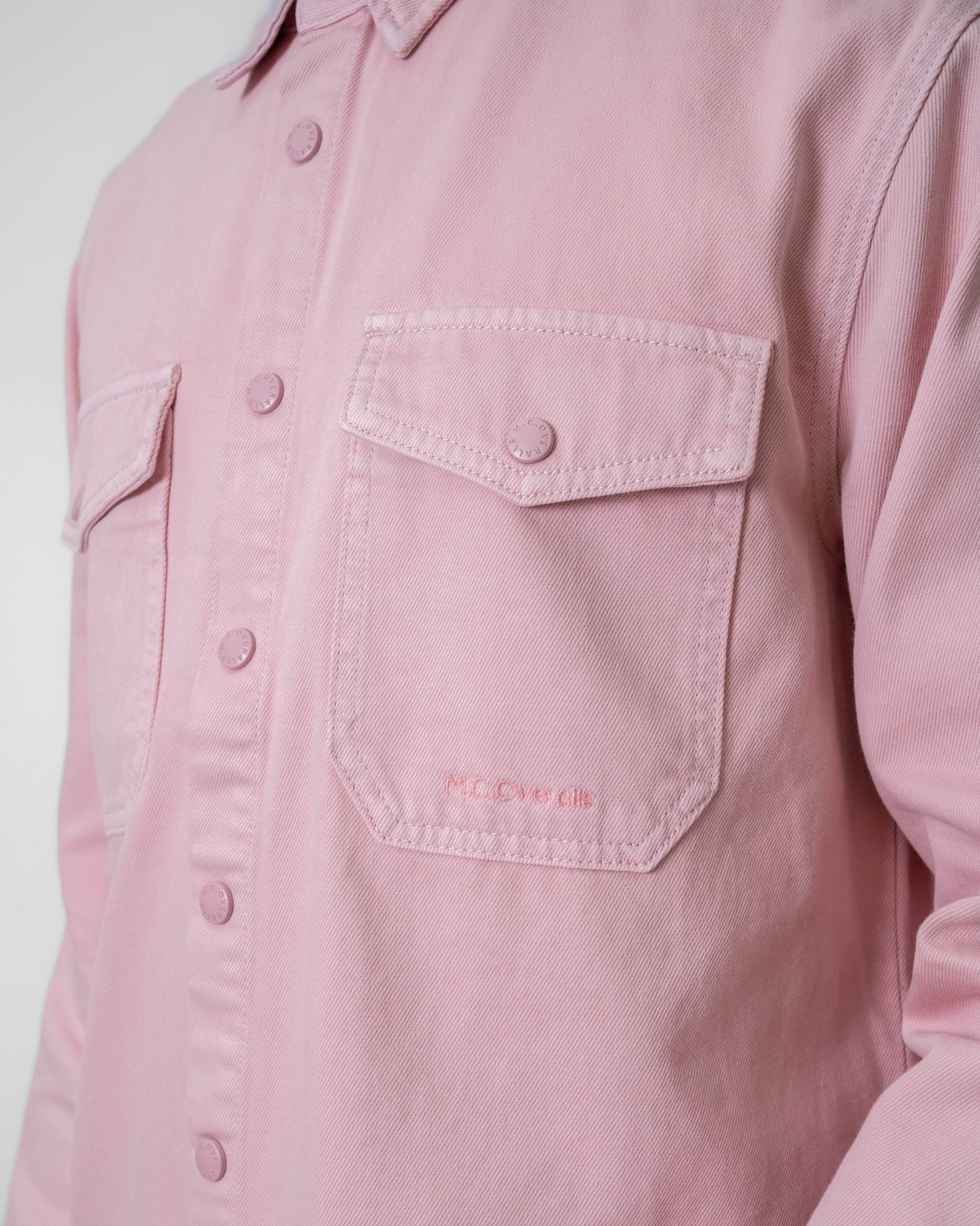 Relaxed Denim Overshirt Dusty Pink