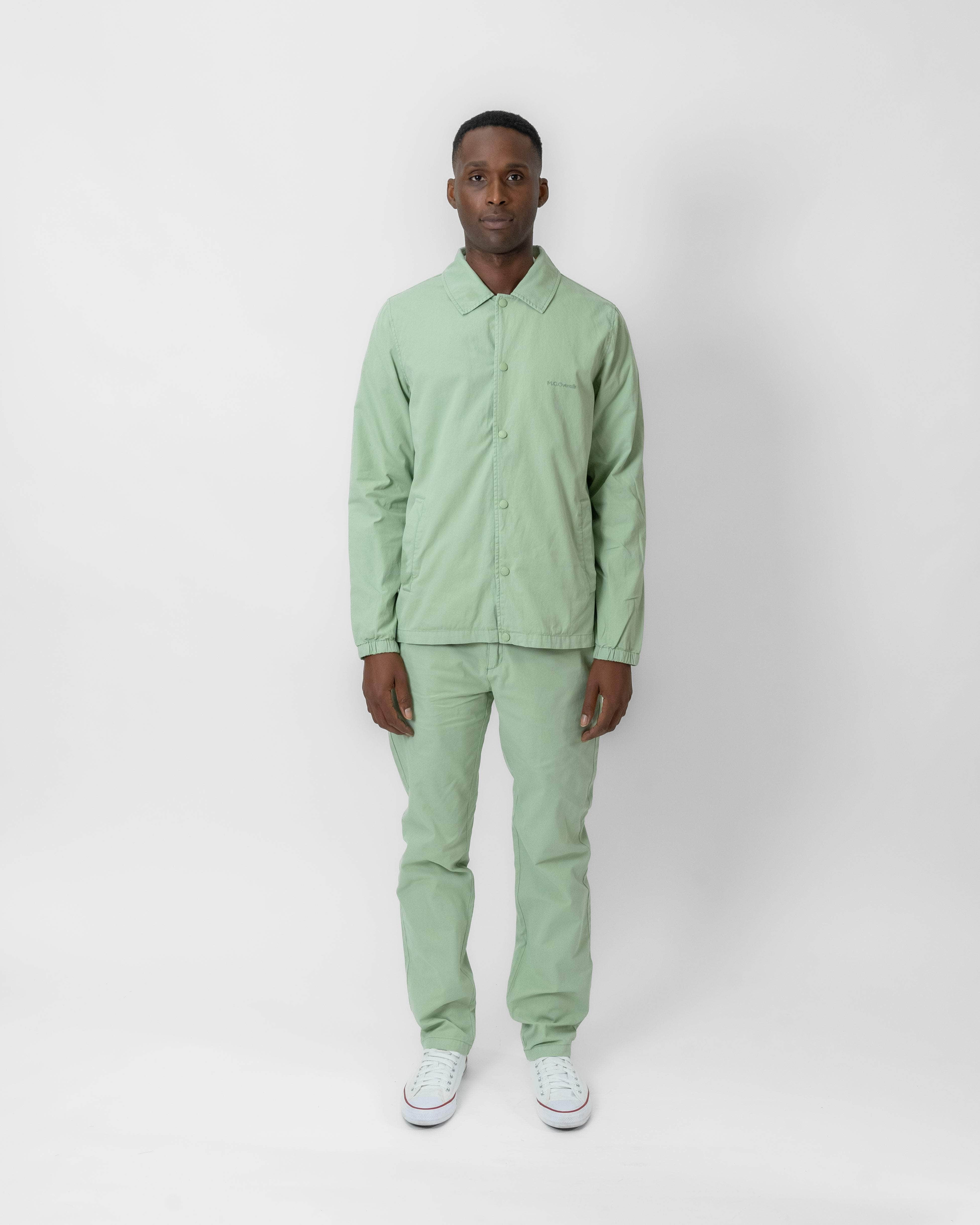 Lightweight Cotton Coach Jacket Dark Mint