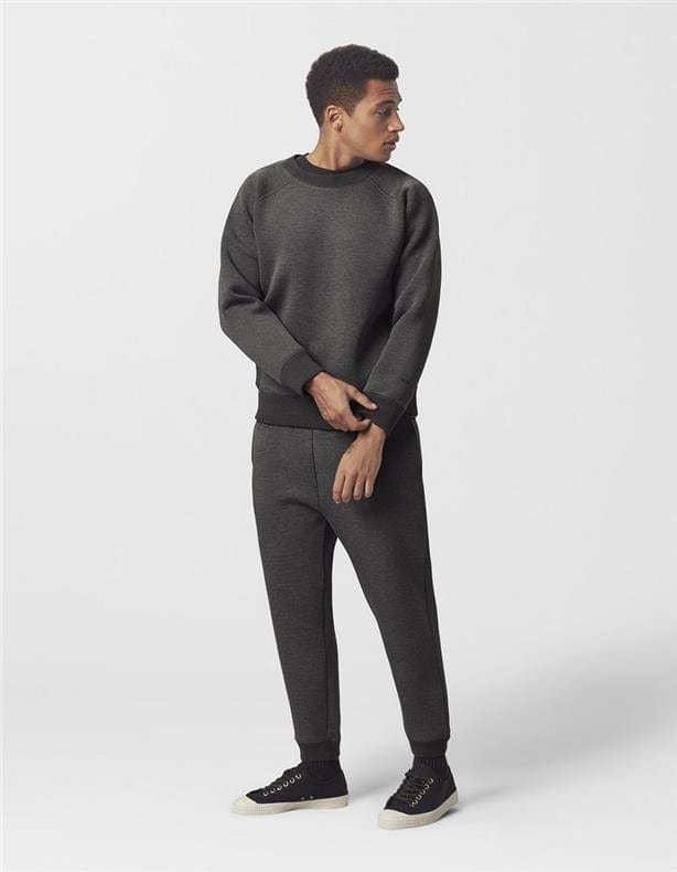Bonded Jersey Sweatshirt Charcoal