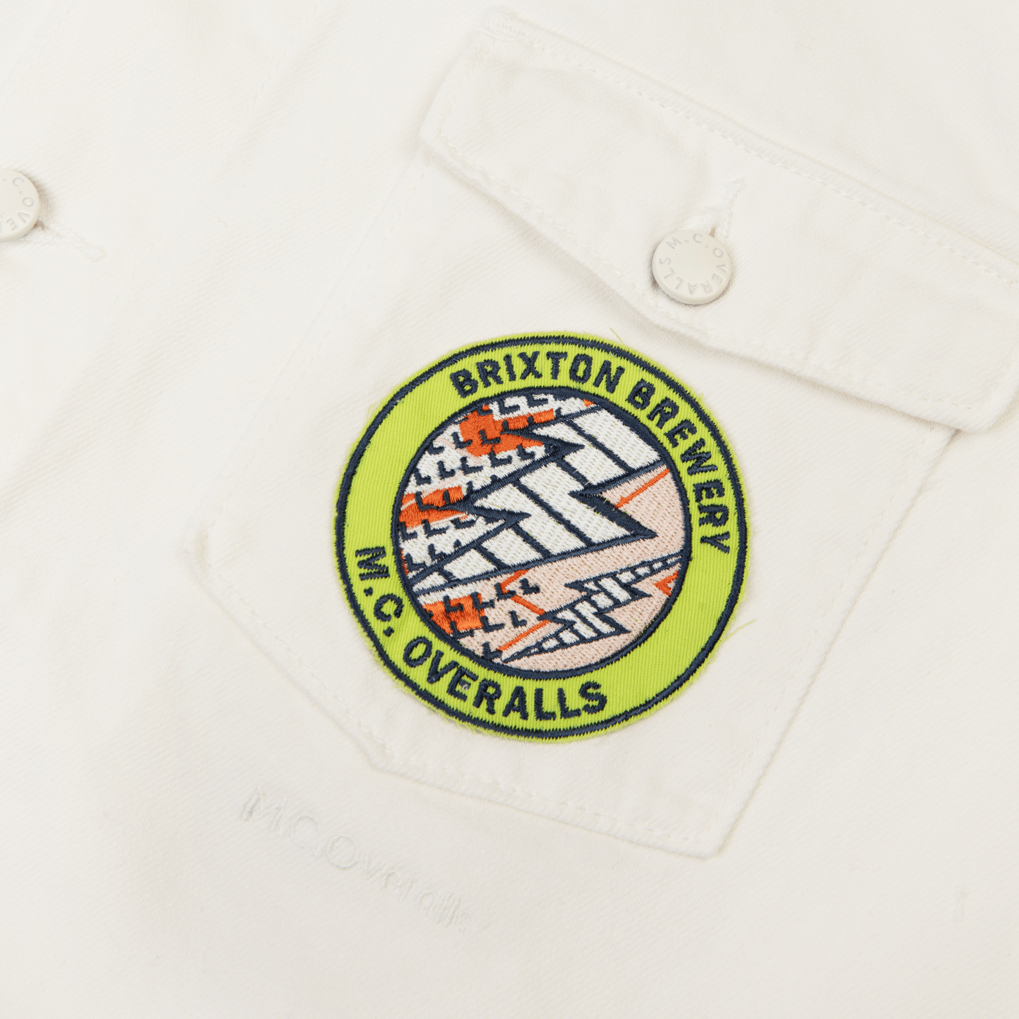 M.C.Overalls x Brixton Brewery Denim Work Jacket White