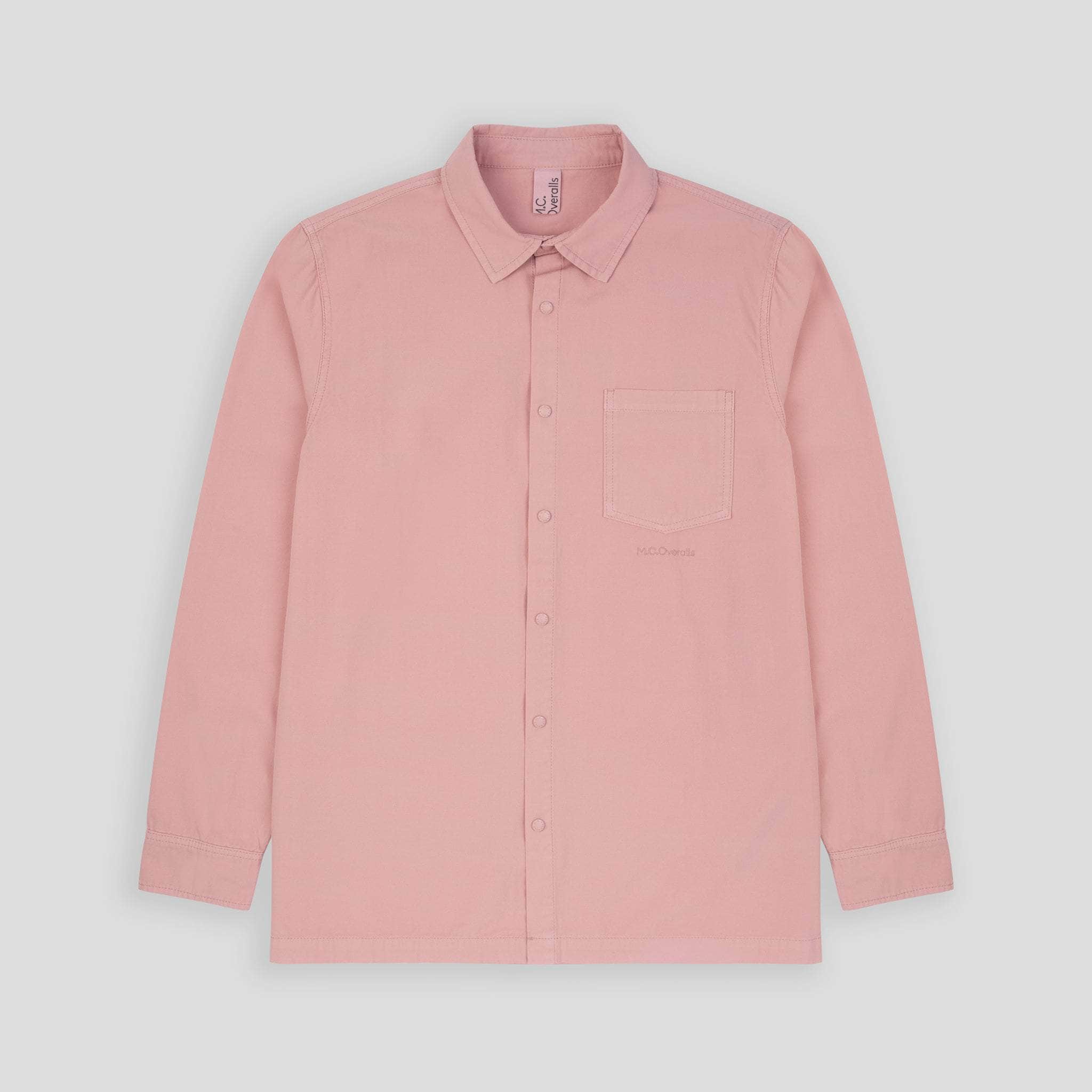 Lightweight Relaxed Snap Button Shirt Dusty Pink