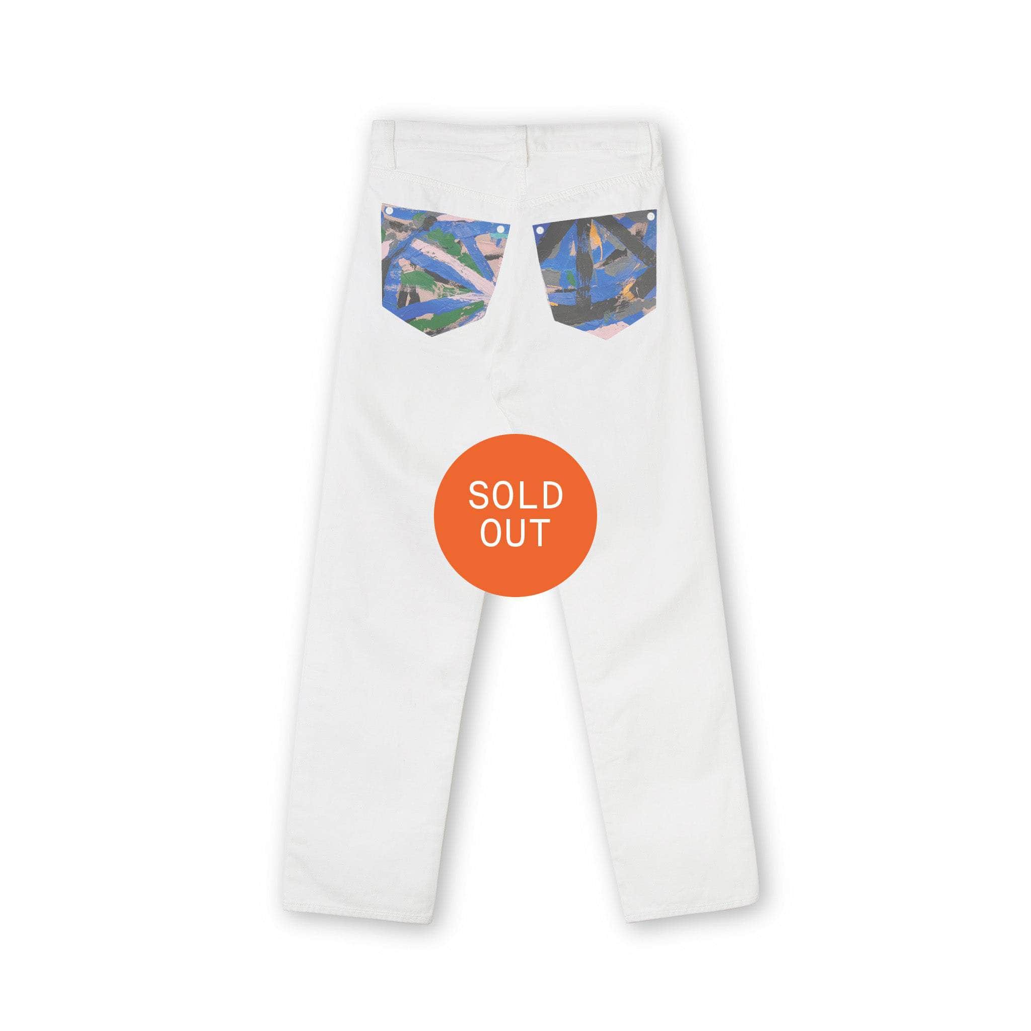 Unity: MCO x Tim Head, 1/1 Embroidered Upcycled Patch on Denim Jeans 