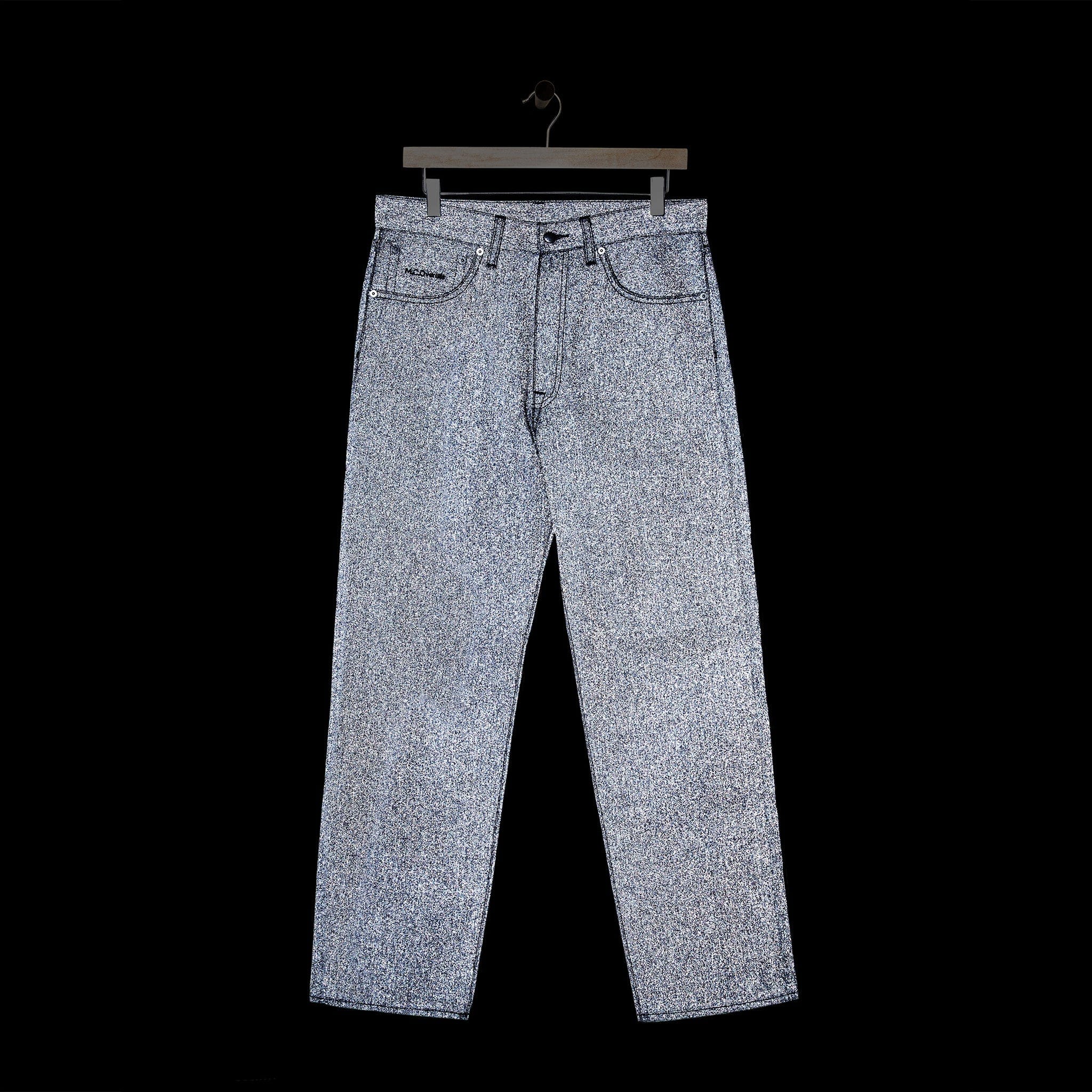 Reflective 5 Pocket Regular Fit Denim Jean Dark Grey