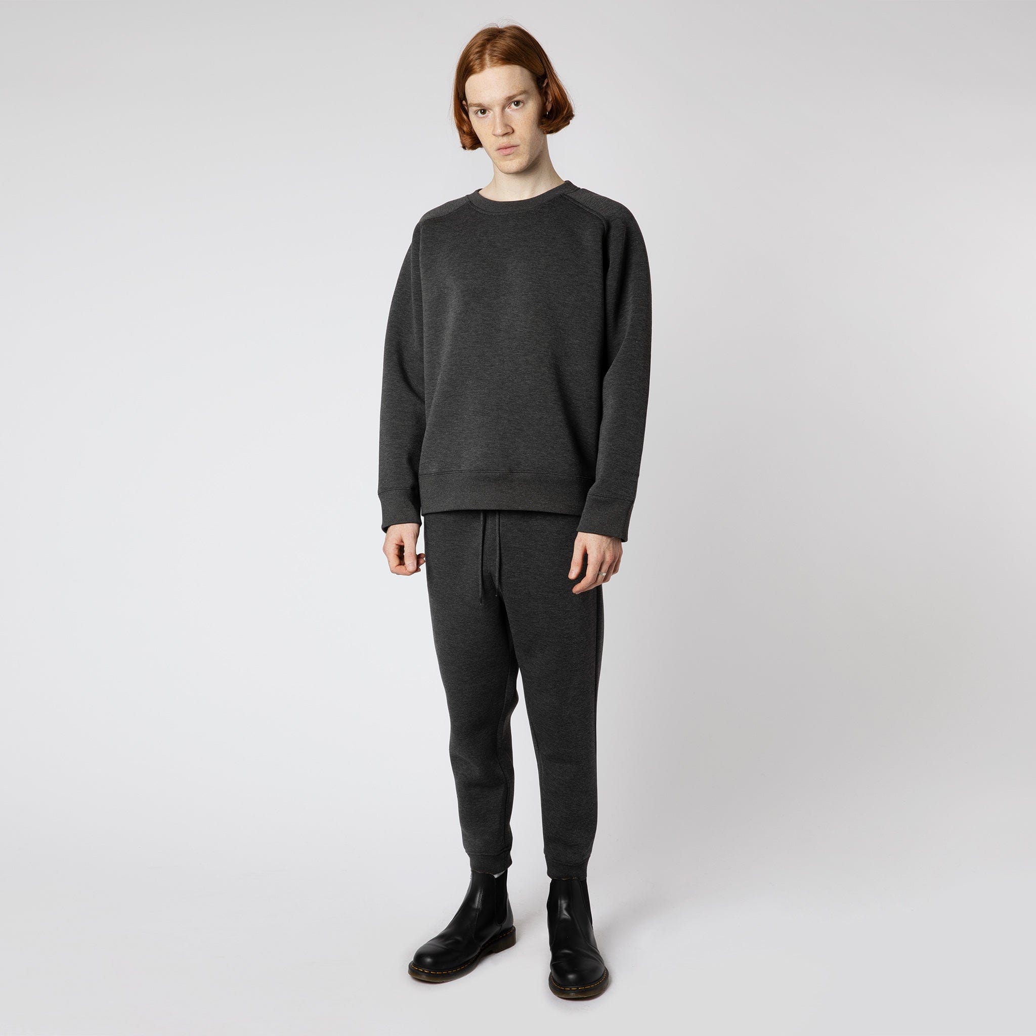 Bonded Jersey Sweatshirt Charcoal