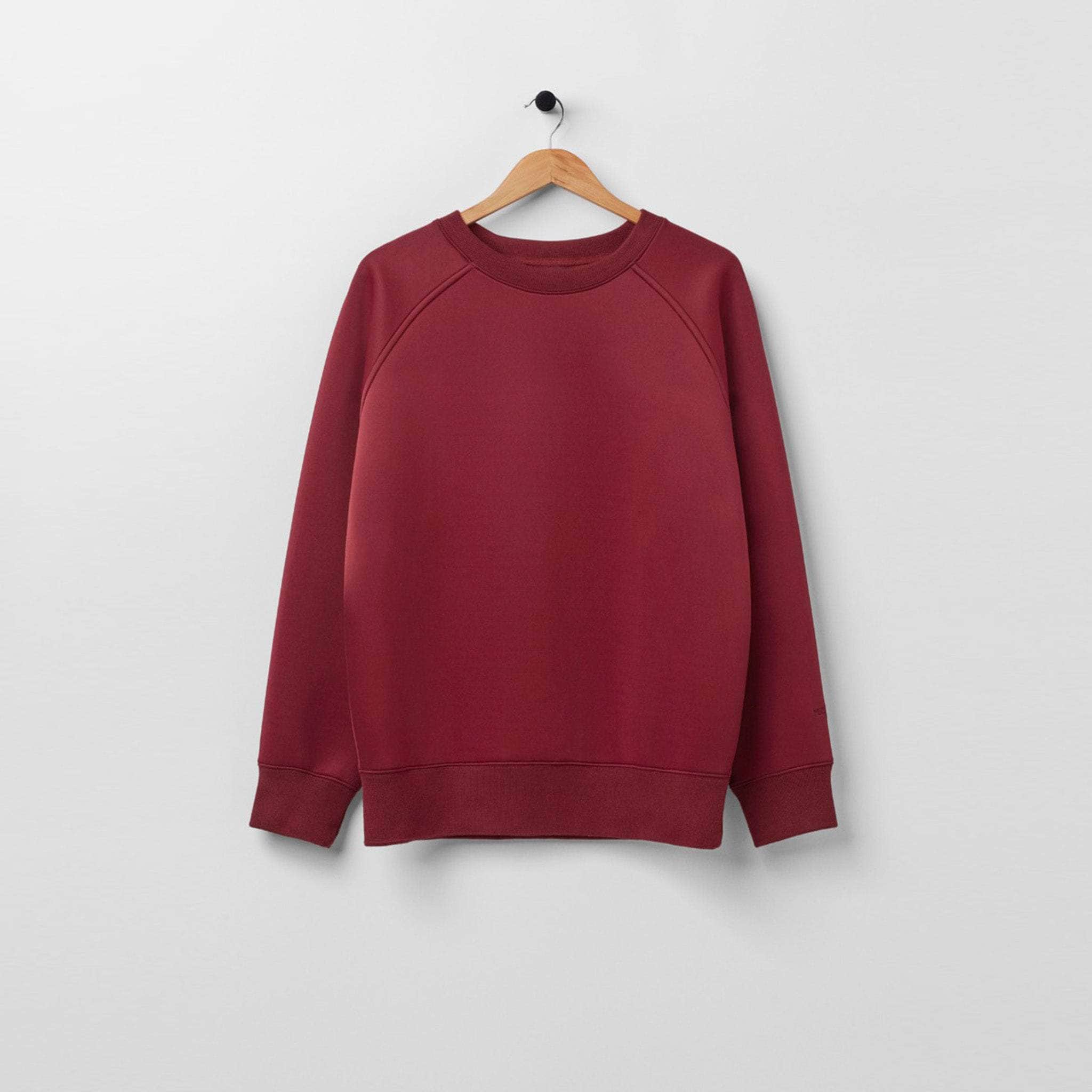 Bonded Jersey Sweatshirt Burgundy