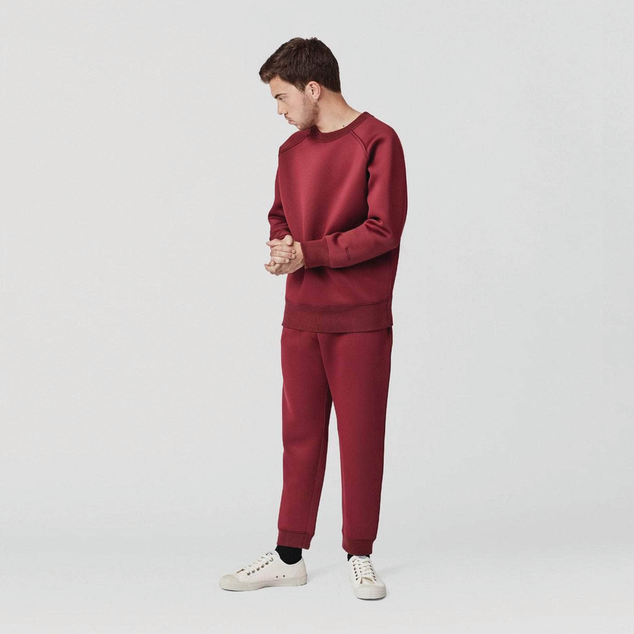 Bonded Jersey Sweatshirt Burgundy