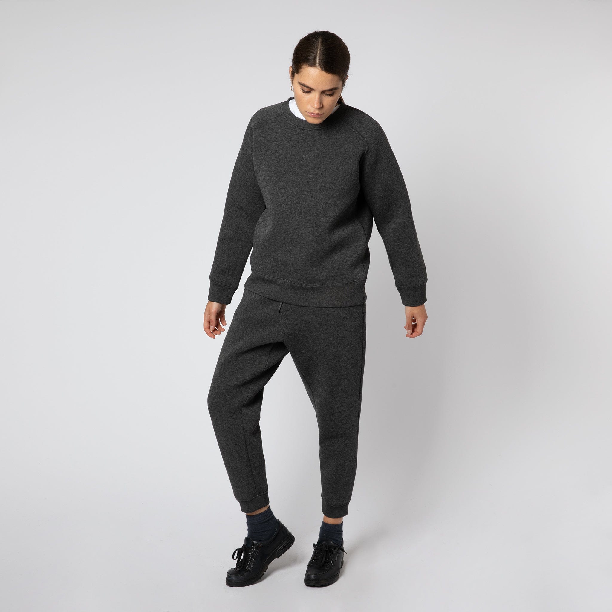 Bonded Jersey Sweatshirt Charcoal