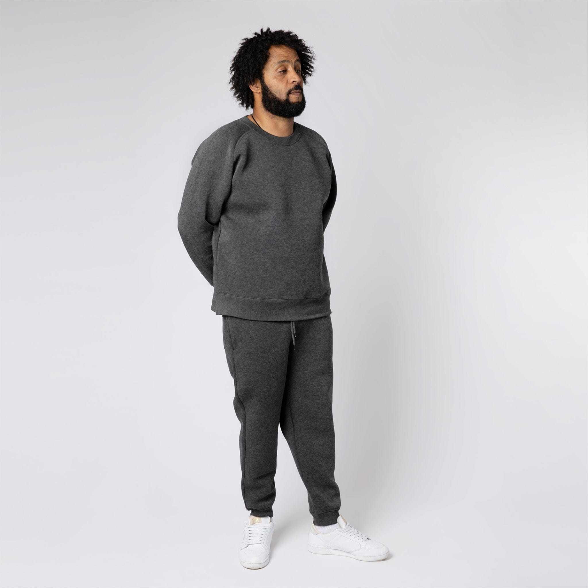 Bonded Jersey Sweatshirt Charcoal