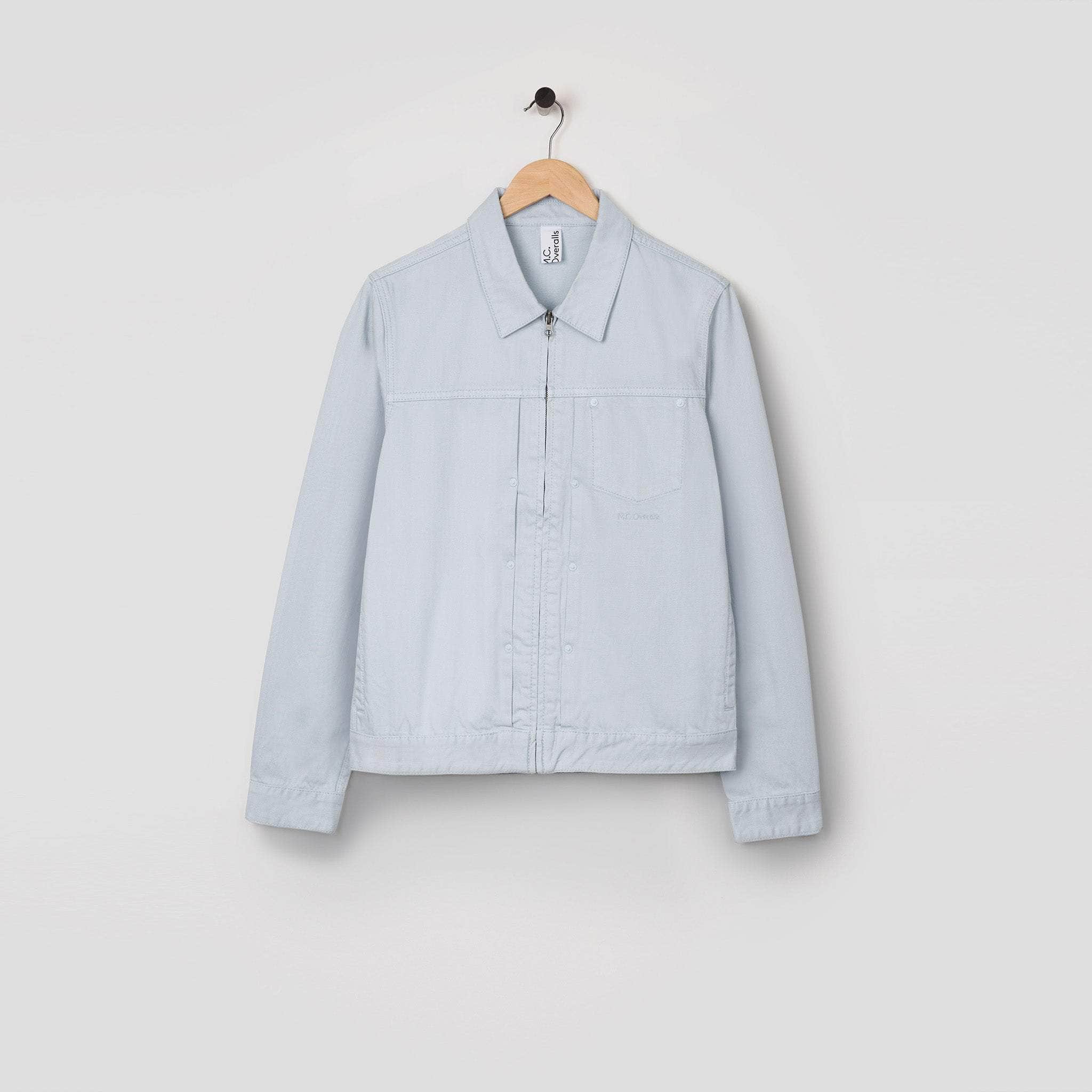 Classic Fit Denim Zip Jacket Illusion Blue