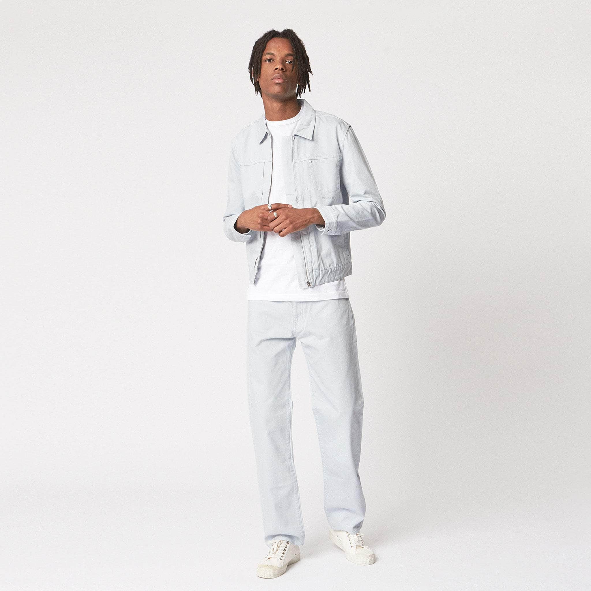 Classic Fit Denim Zip Jacket Illusion Blue