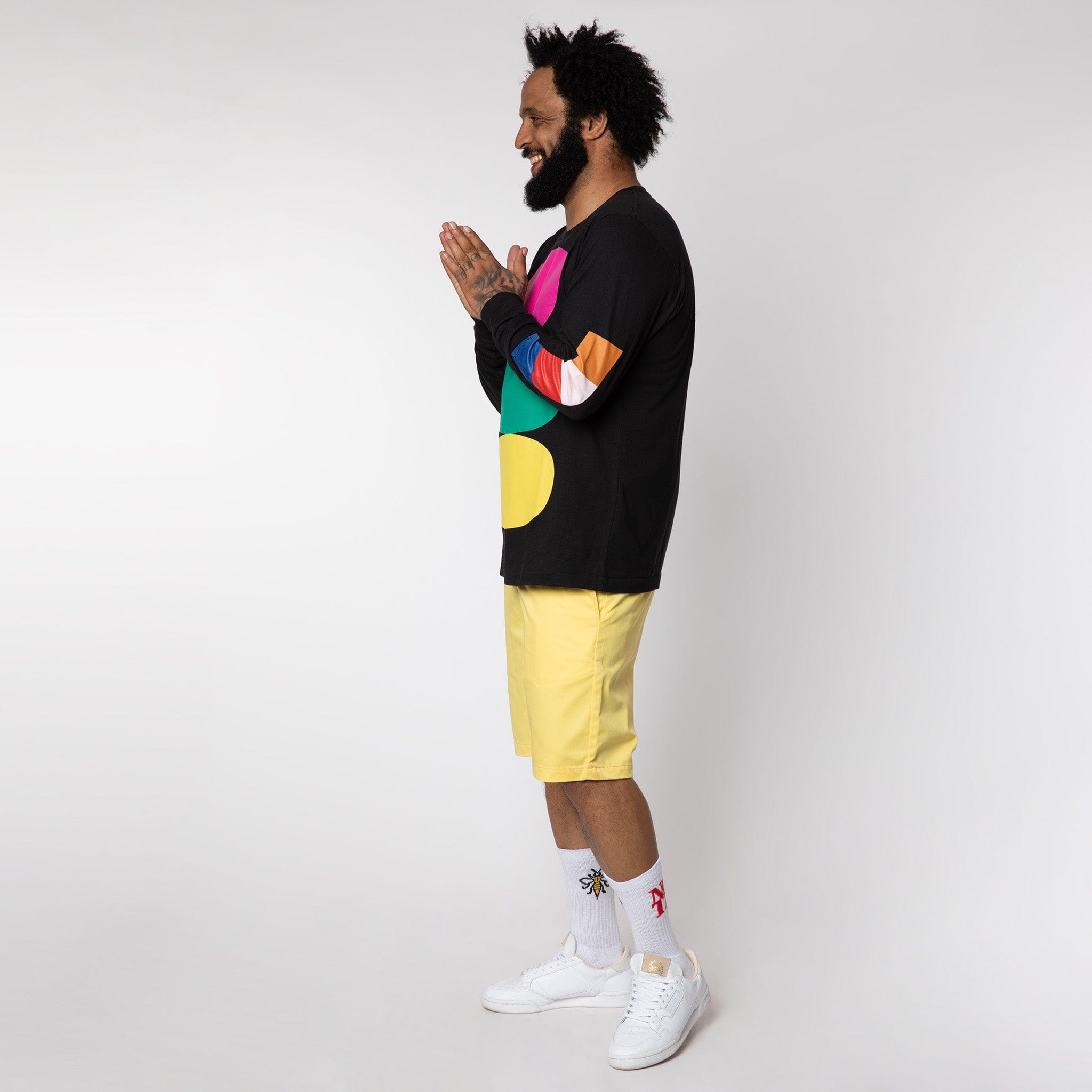 Colour Block L/S T-Shirt Black