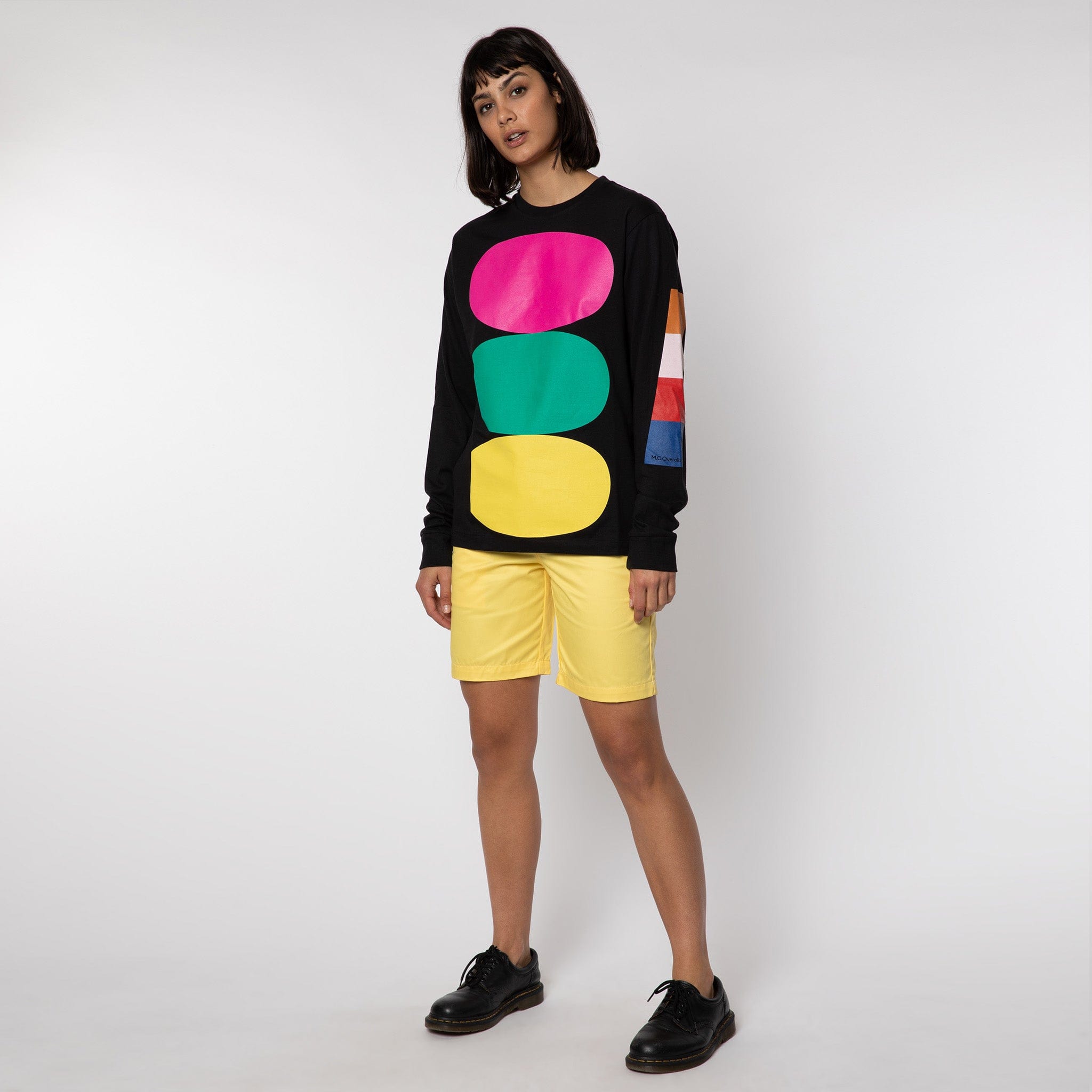 Colour Block L/S T-Shirt Black