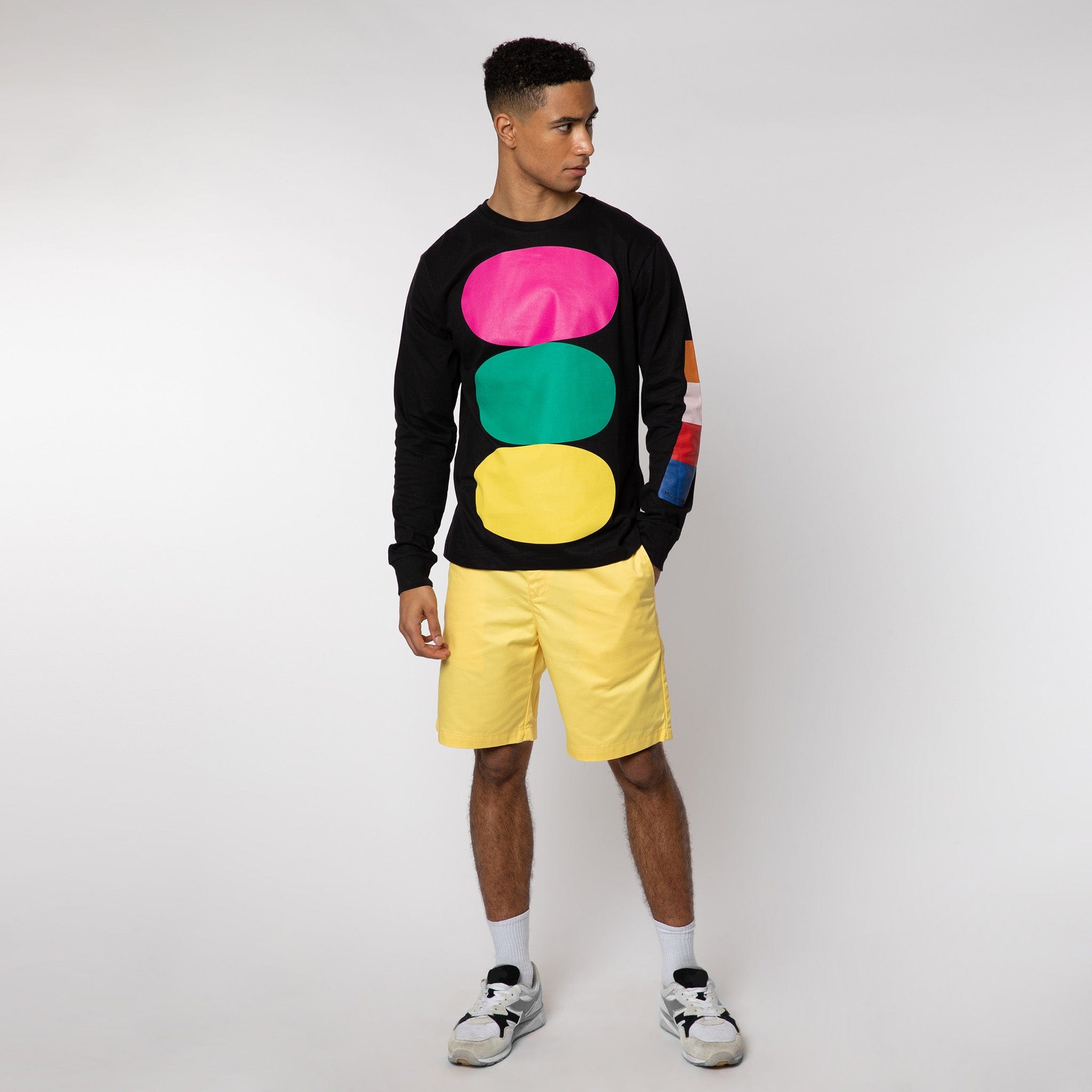 Colour Block L/S T-Shirt Black