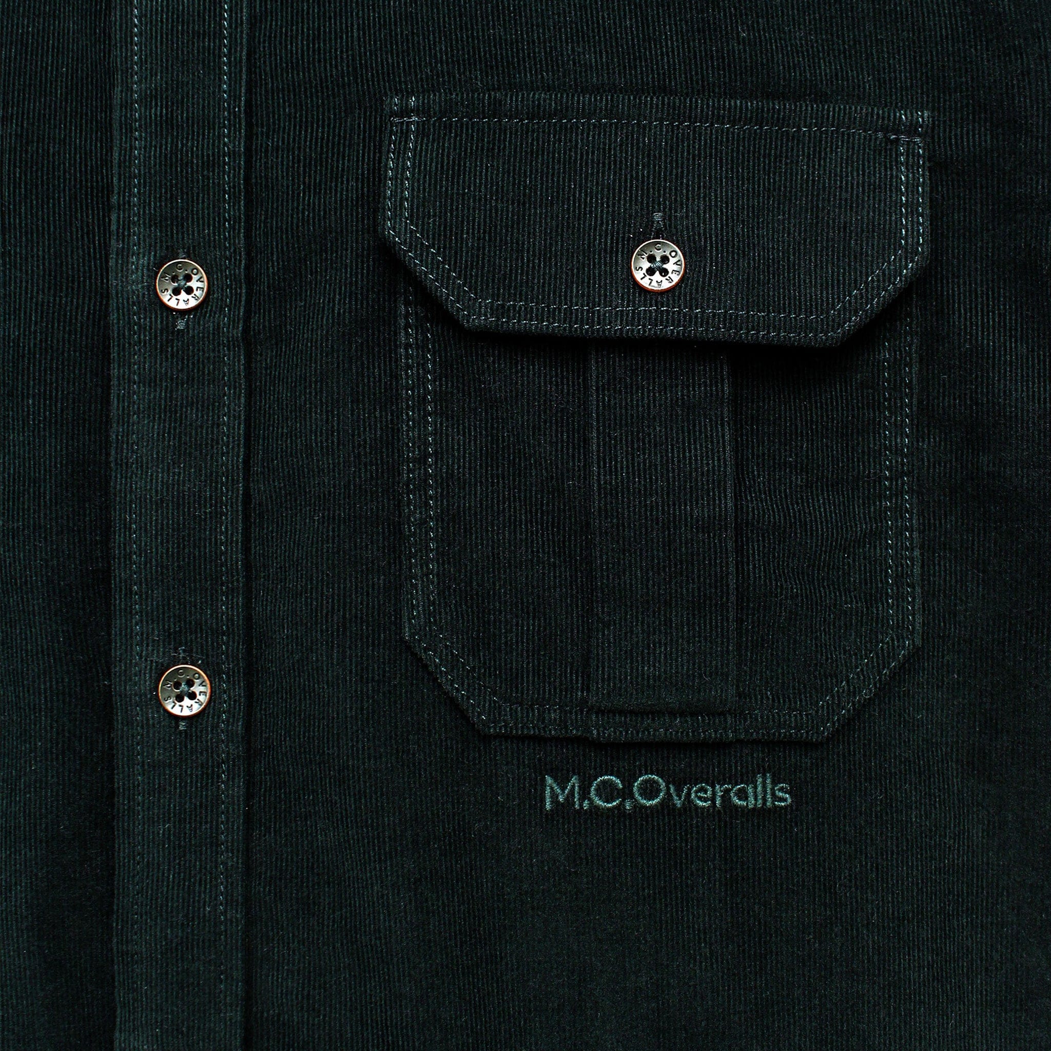 Corduroy Button Down Shirt Deep Teal