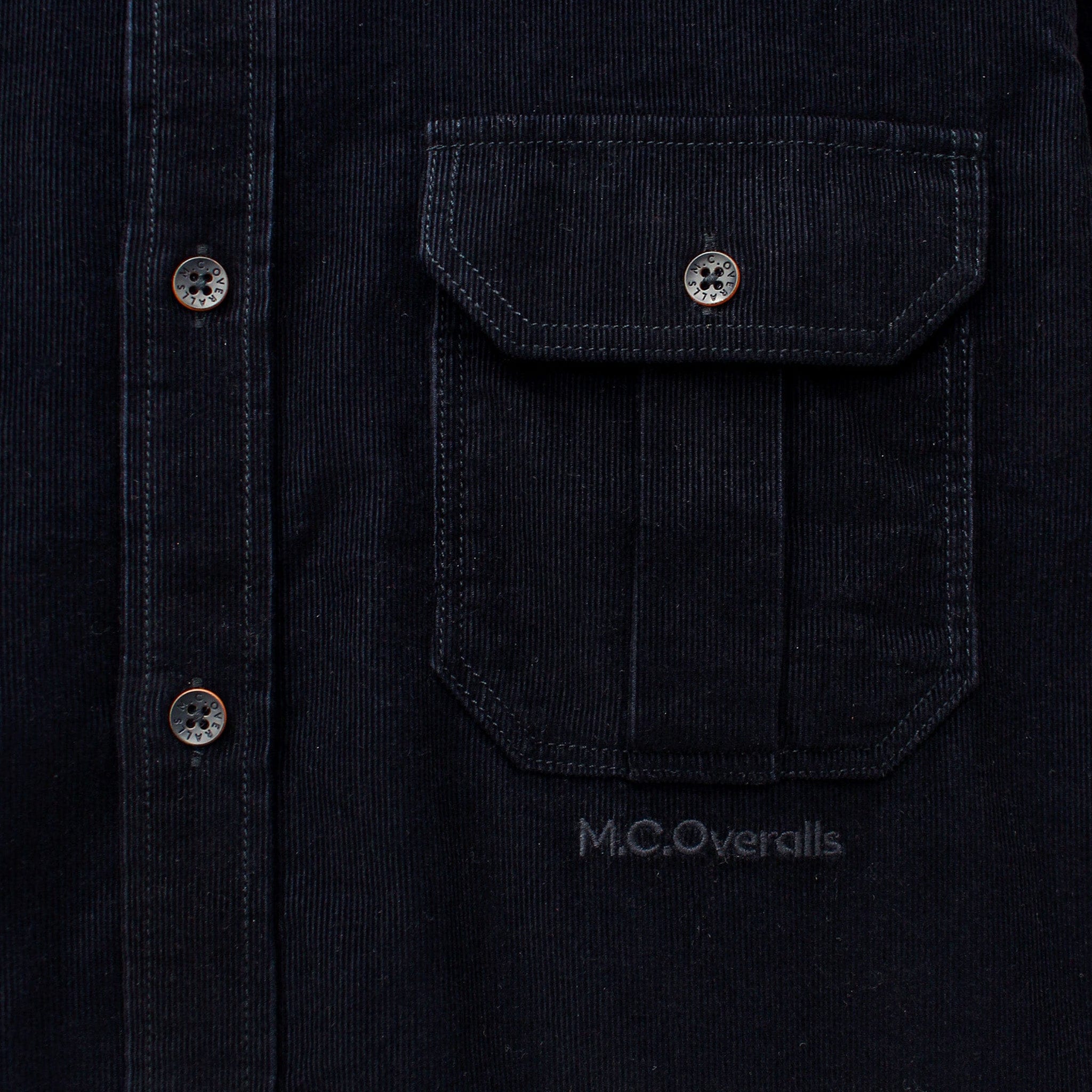 Corduroy Button Down Shirt Navy