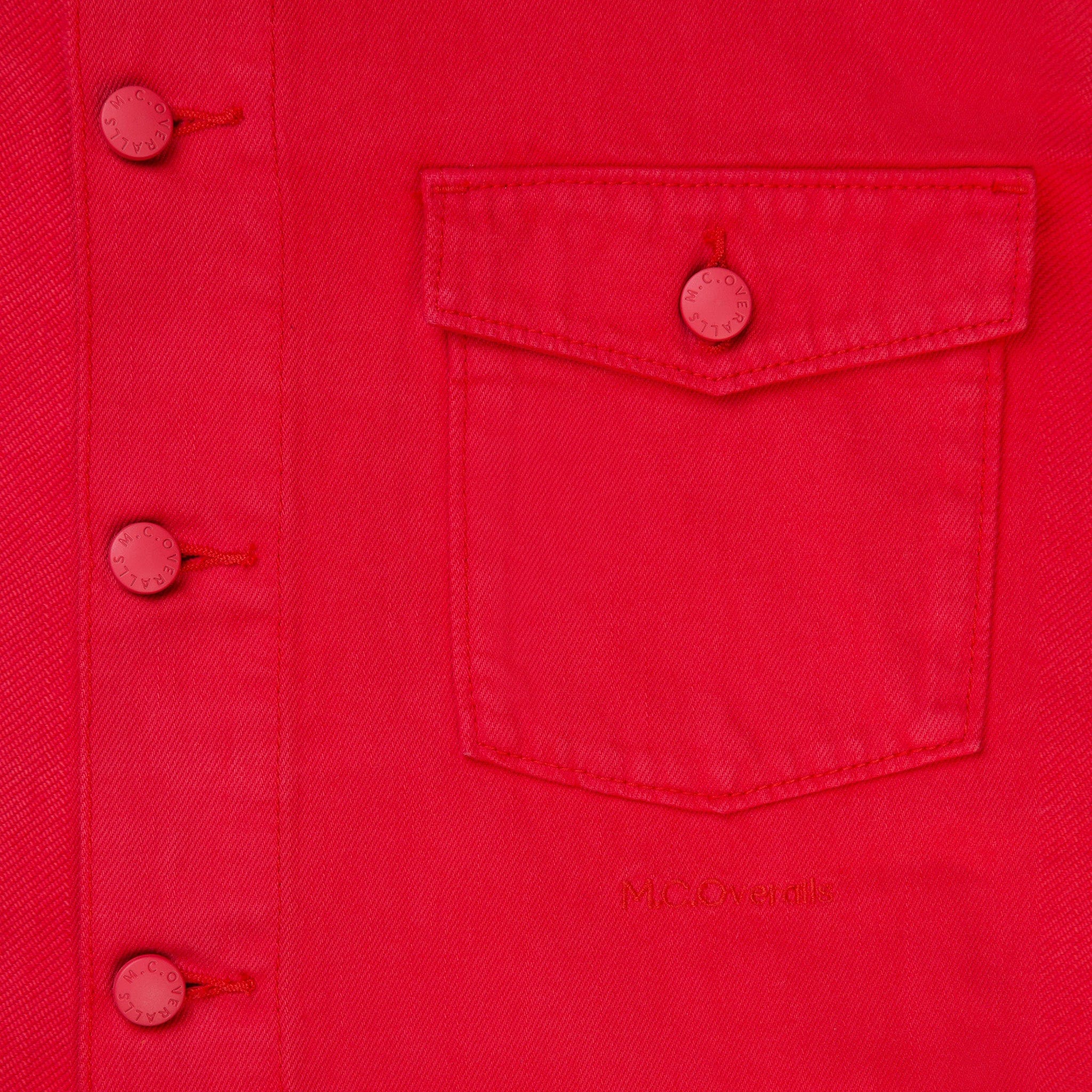 Denim Work Jacket Red