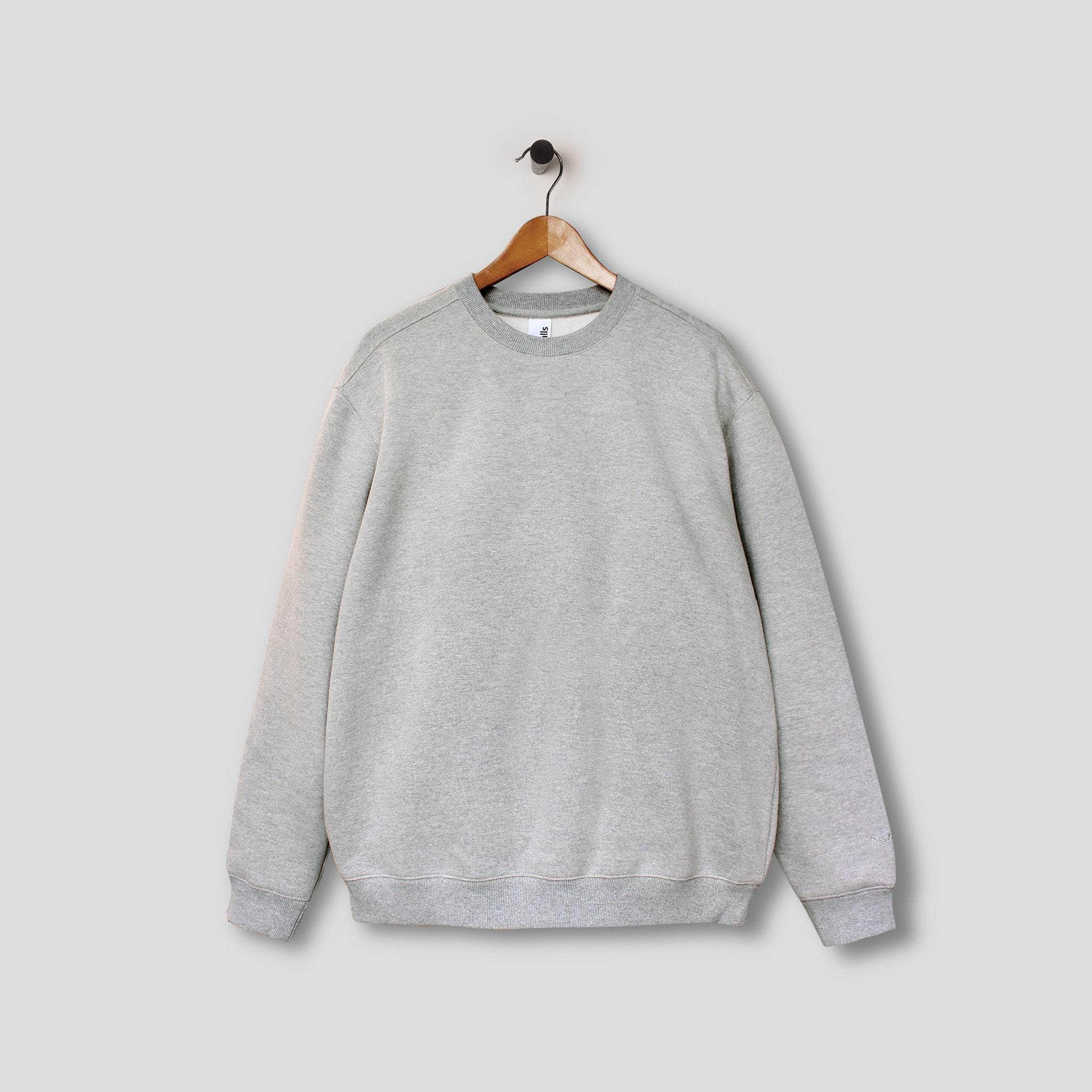 Blank Cotton Sweatshirt Grey