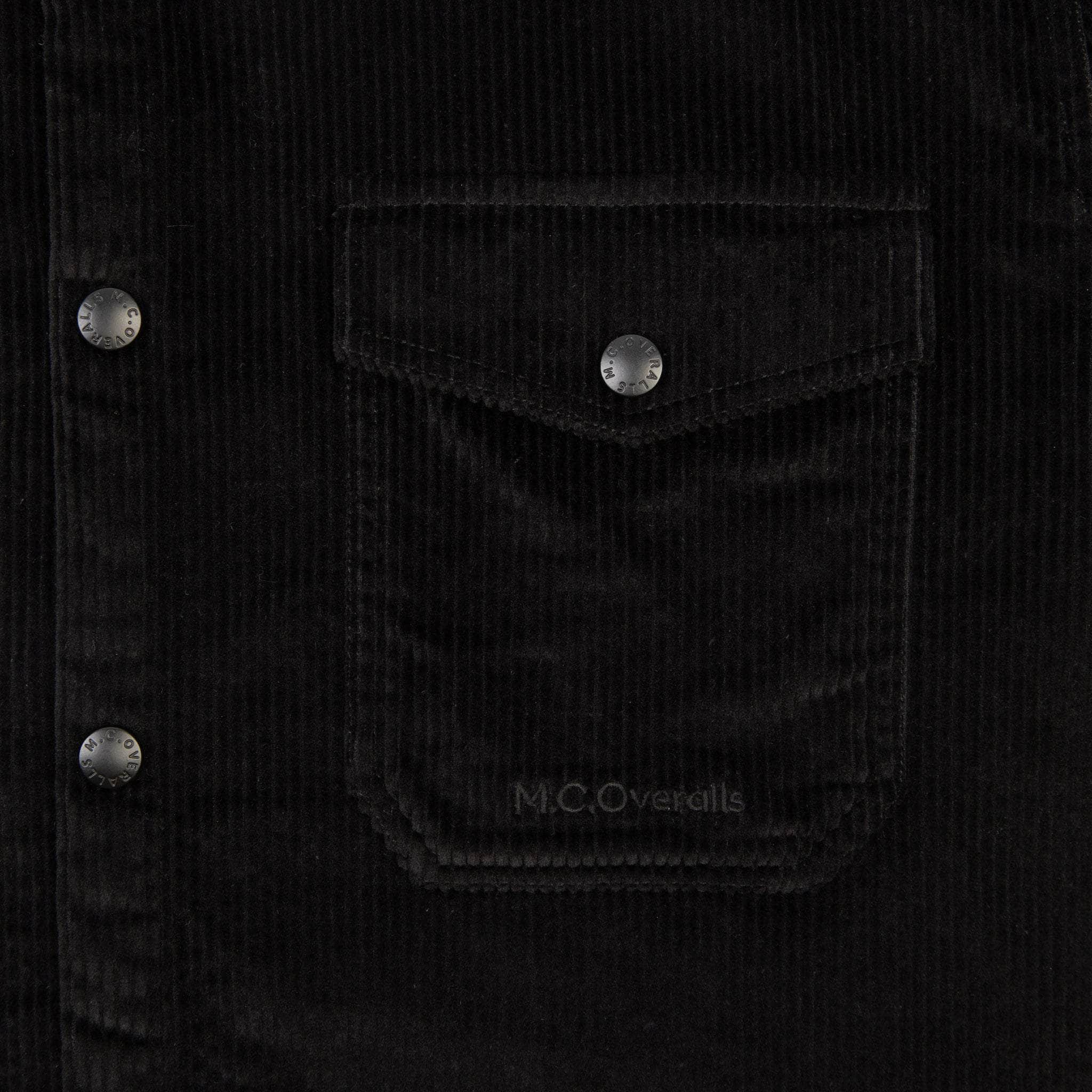 Relaxed Corduroy Overshirt Black