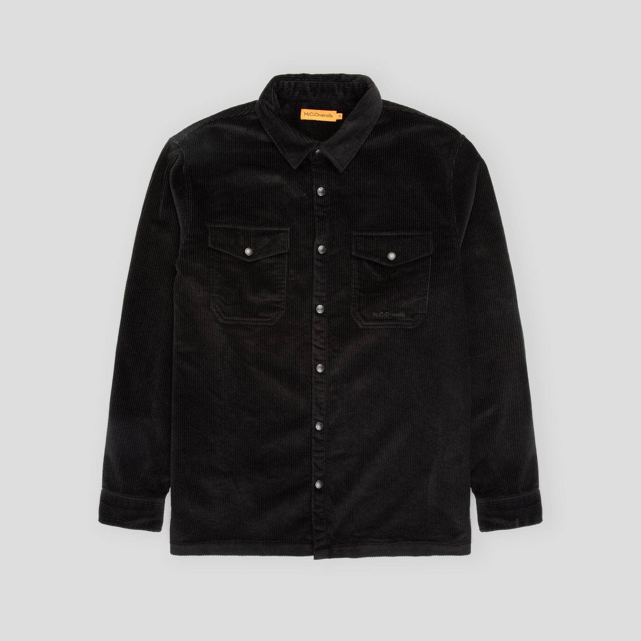 Relaxed Corduroy Overshirt Black