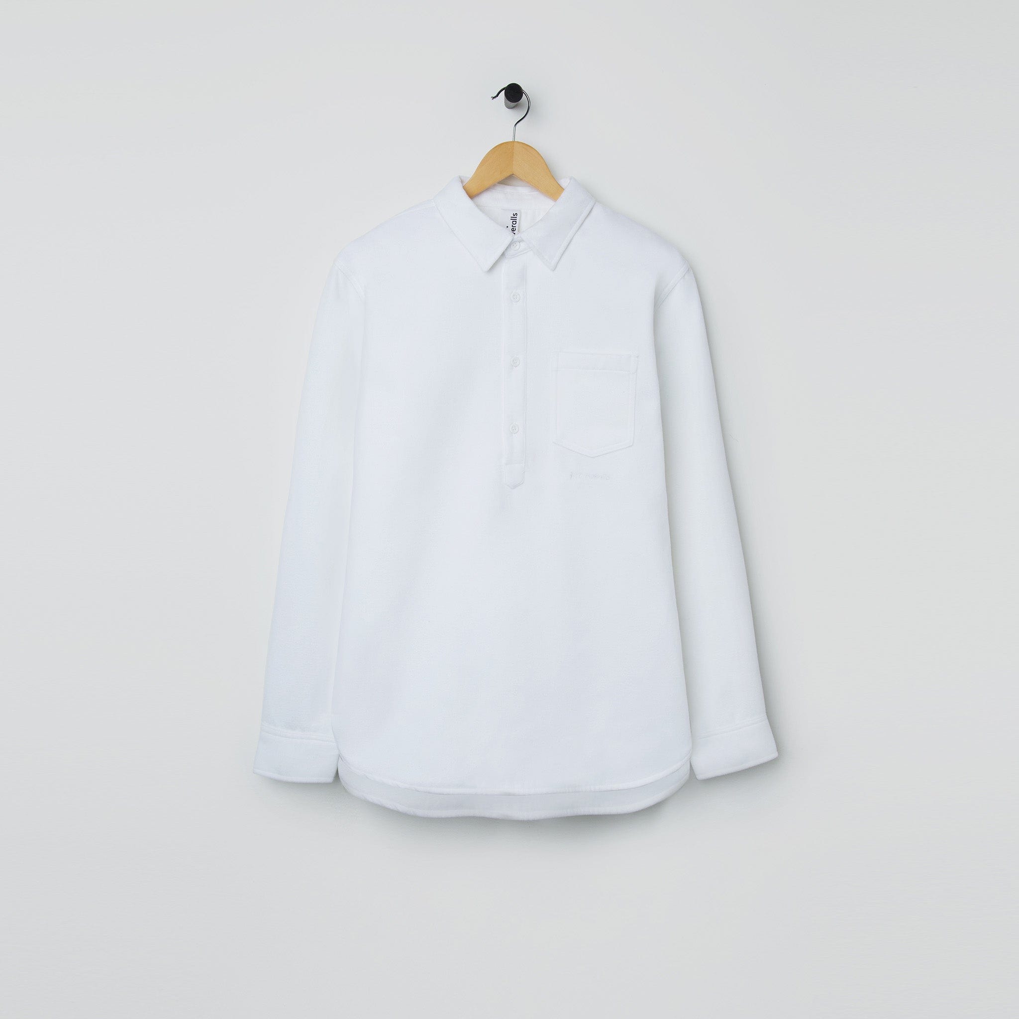 Heavy Flannel Pullover Shirt White
