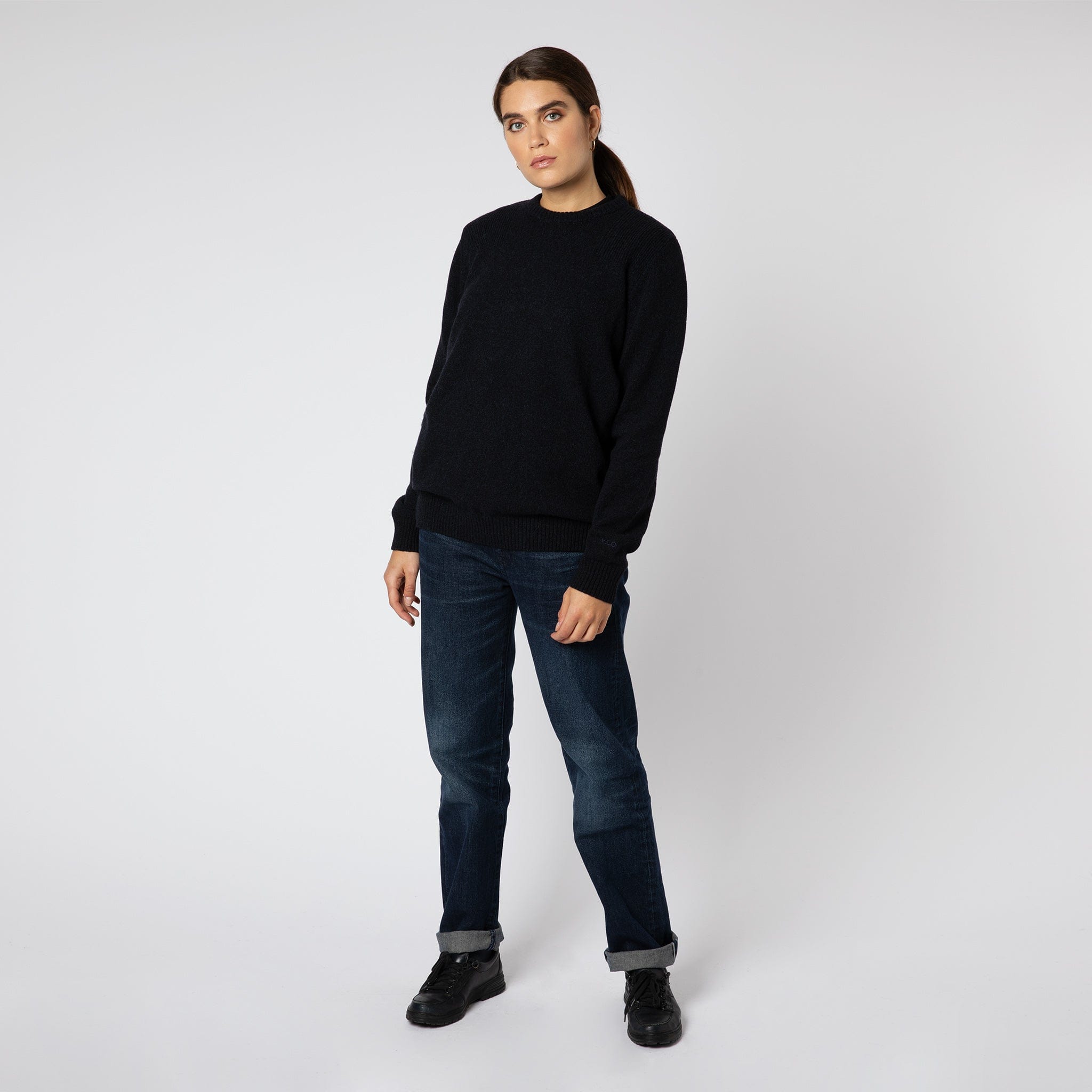 Knitted Commando Jumper Navy