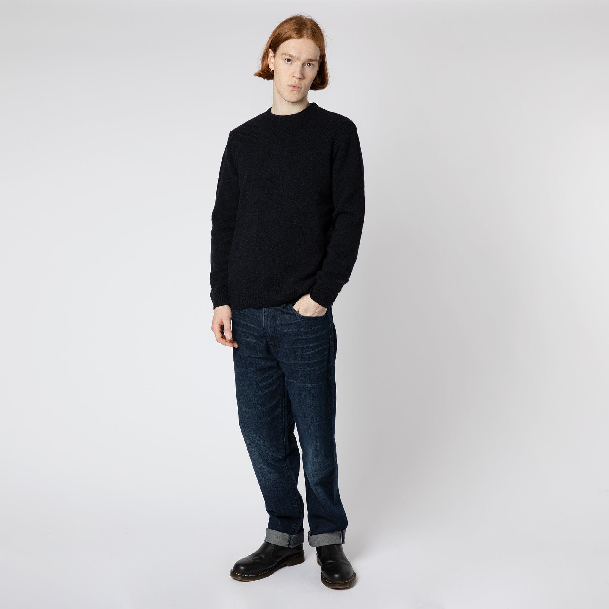 Knitted Commando Jumper Navy