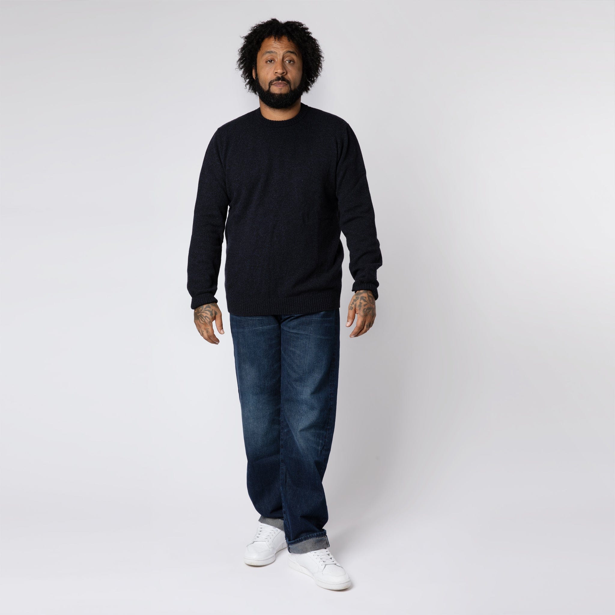 Knitted Commando Jumper Navy