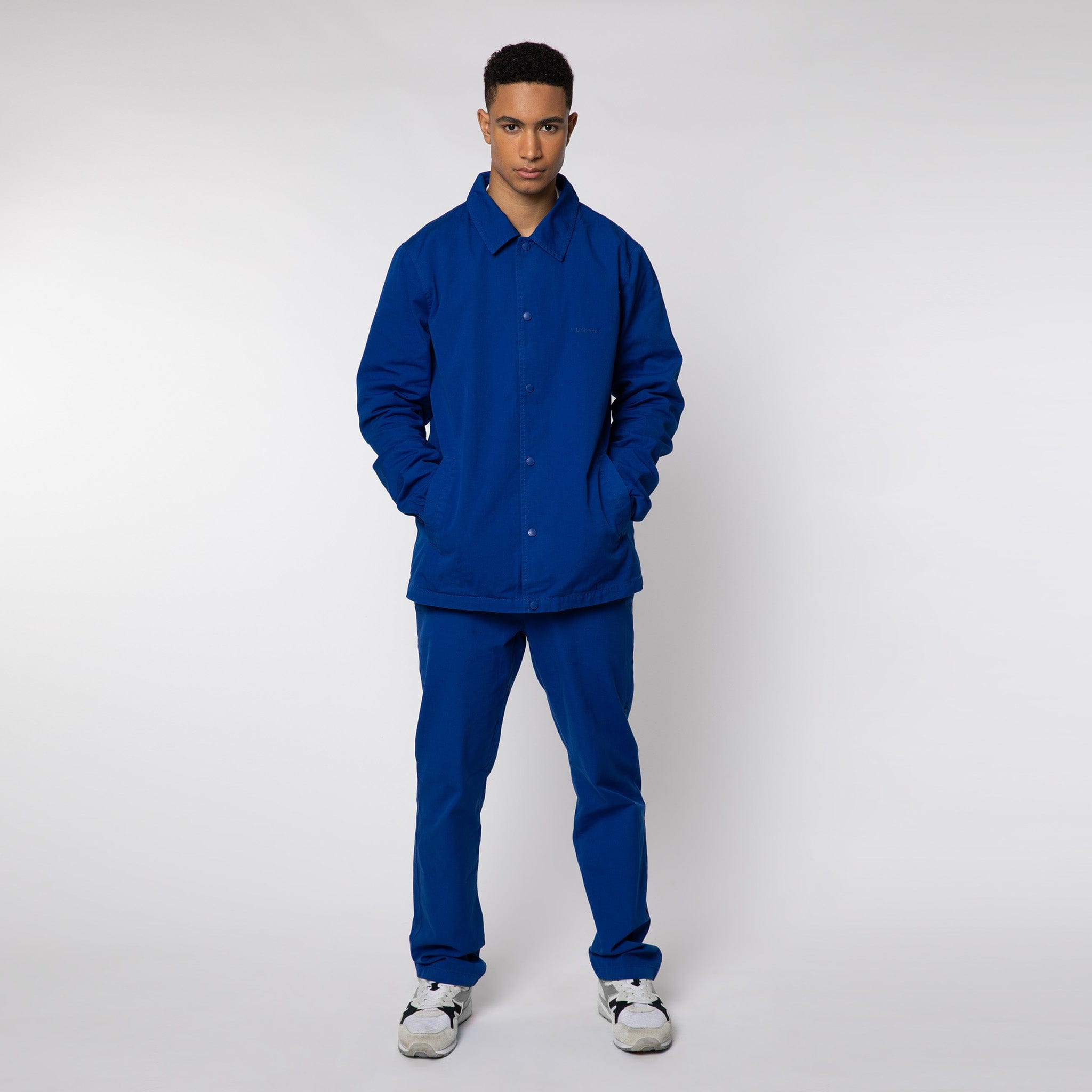 Lightweight Cotton Coach Jacket Royal Blue