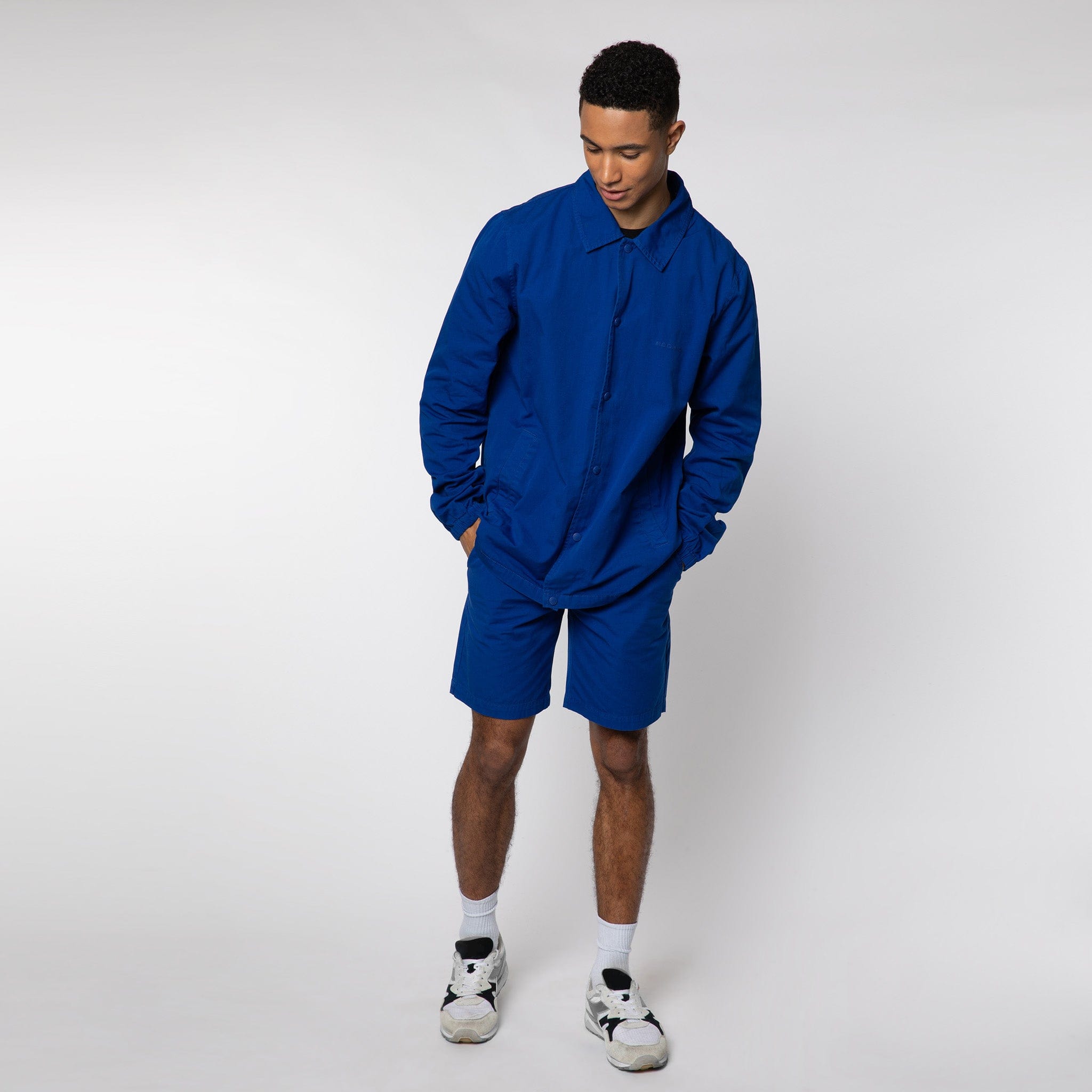 Lightweight Cotton Coach Jacket Royal Blue