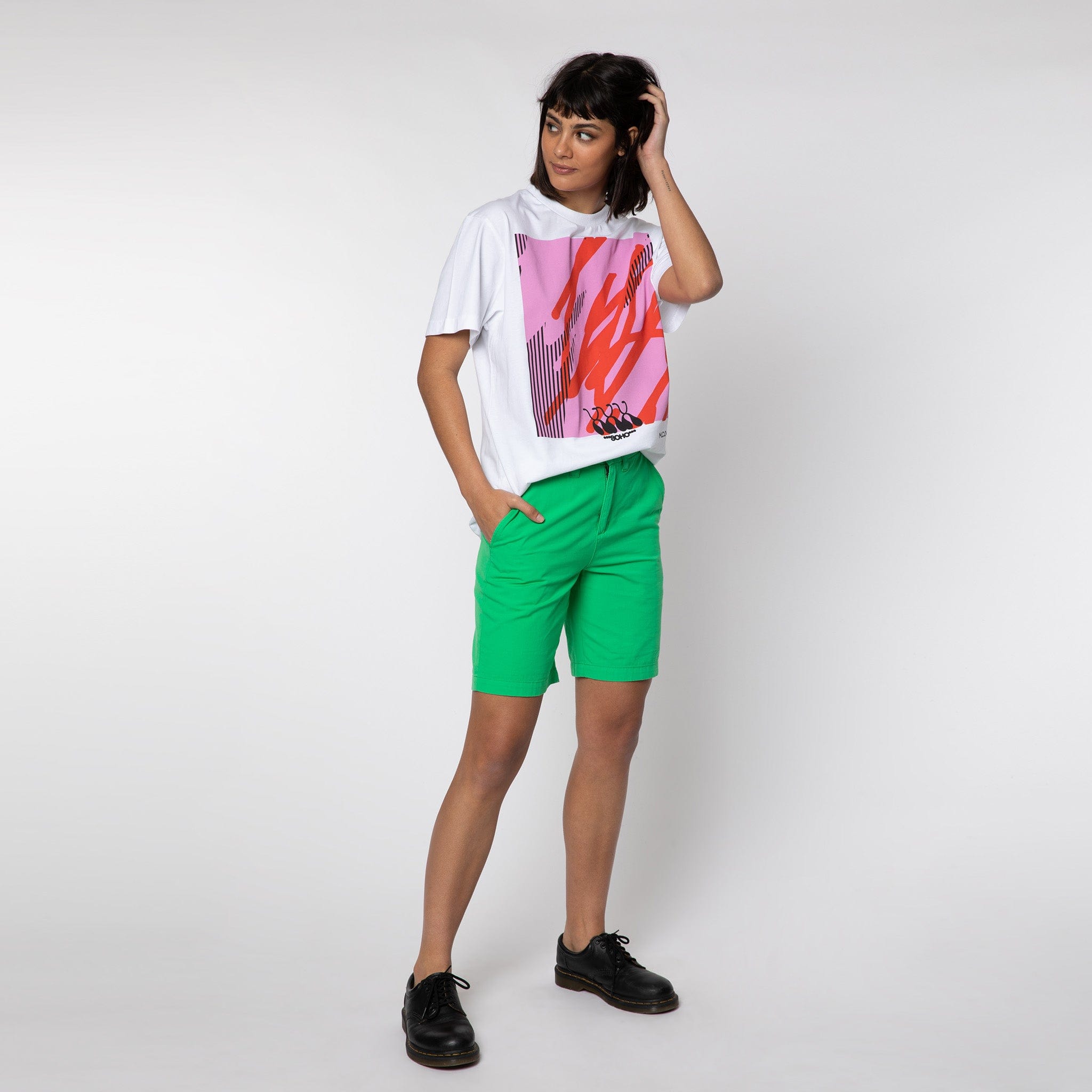 Lightweight Cotton Shorts Acid Green