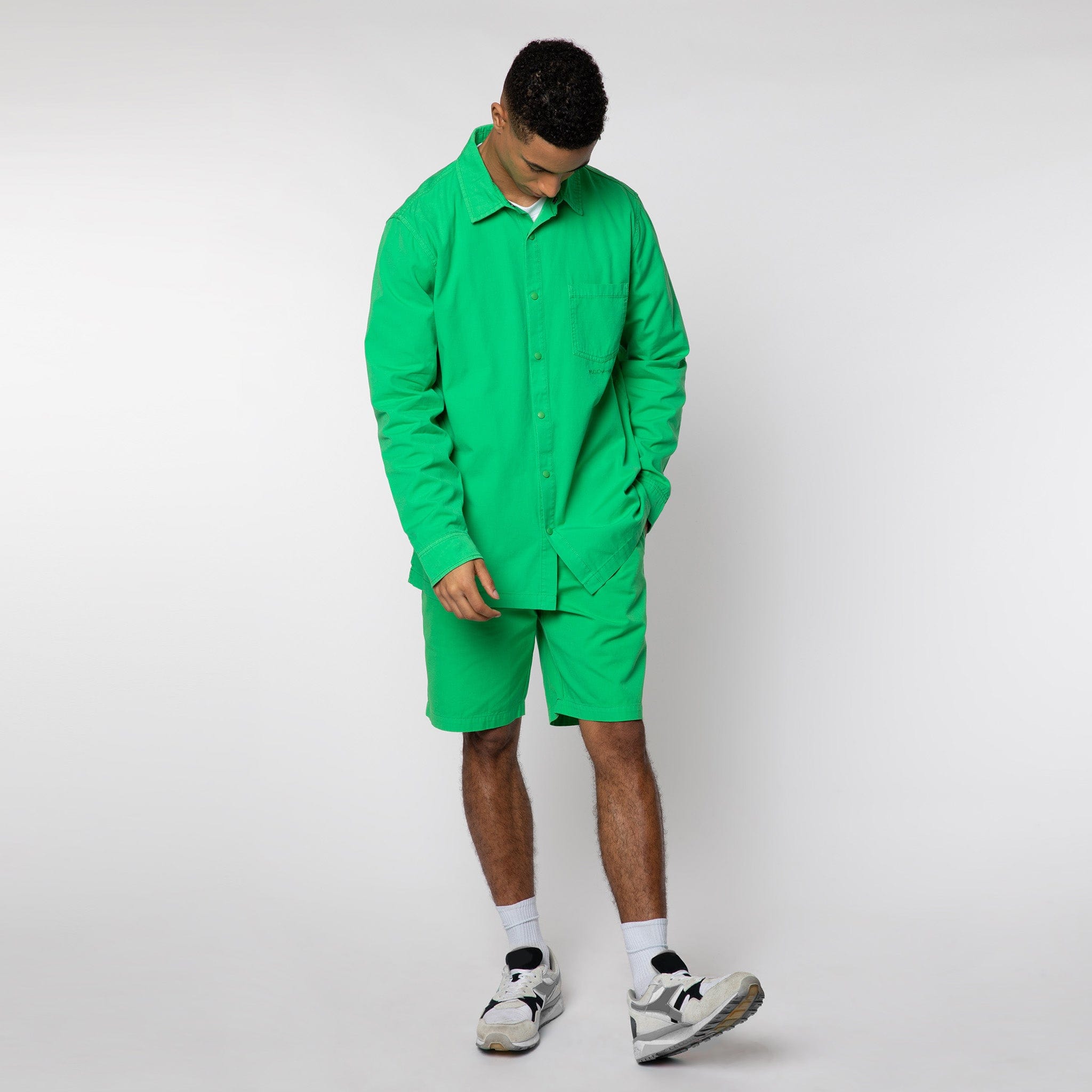 Lightweight Cotton Shorts Acid Green