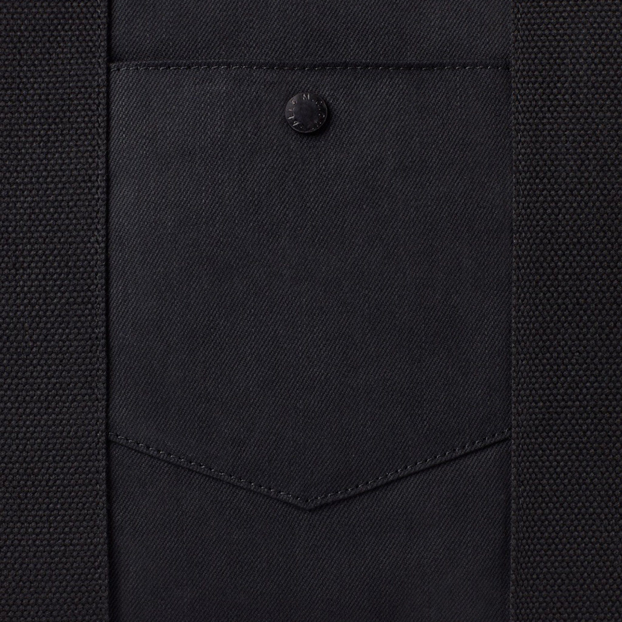 Pocket Tote Denim Bag Black