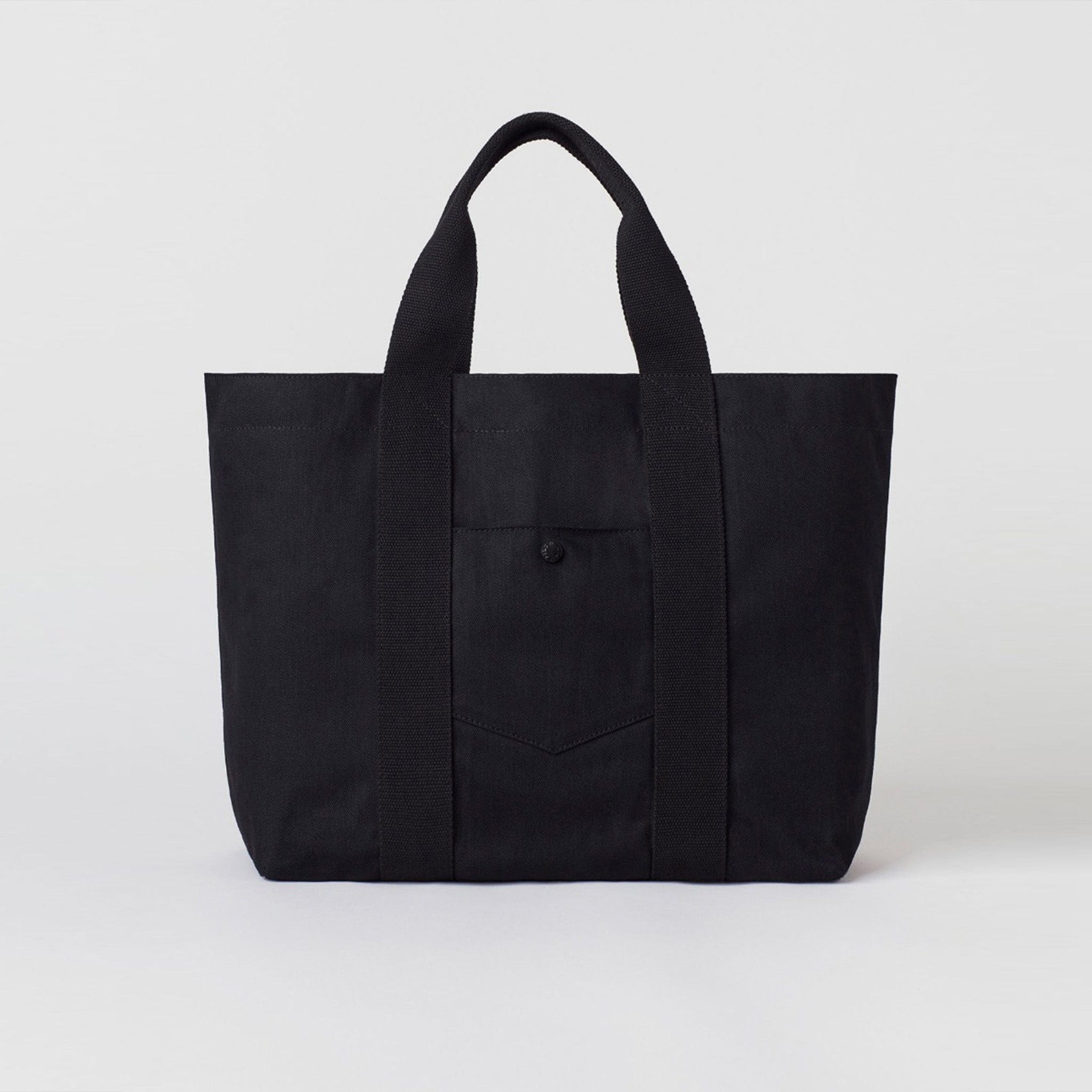 Pocket Tote Denim Bag Black