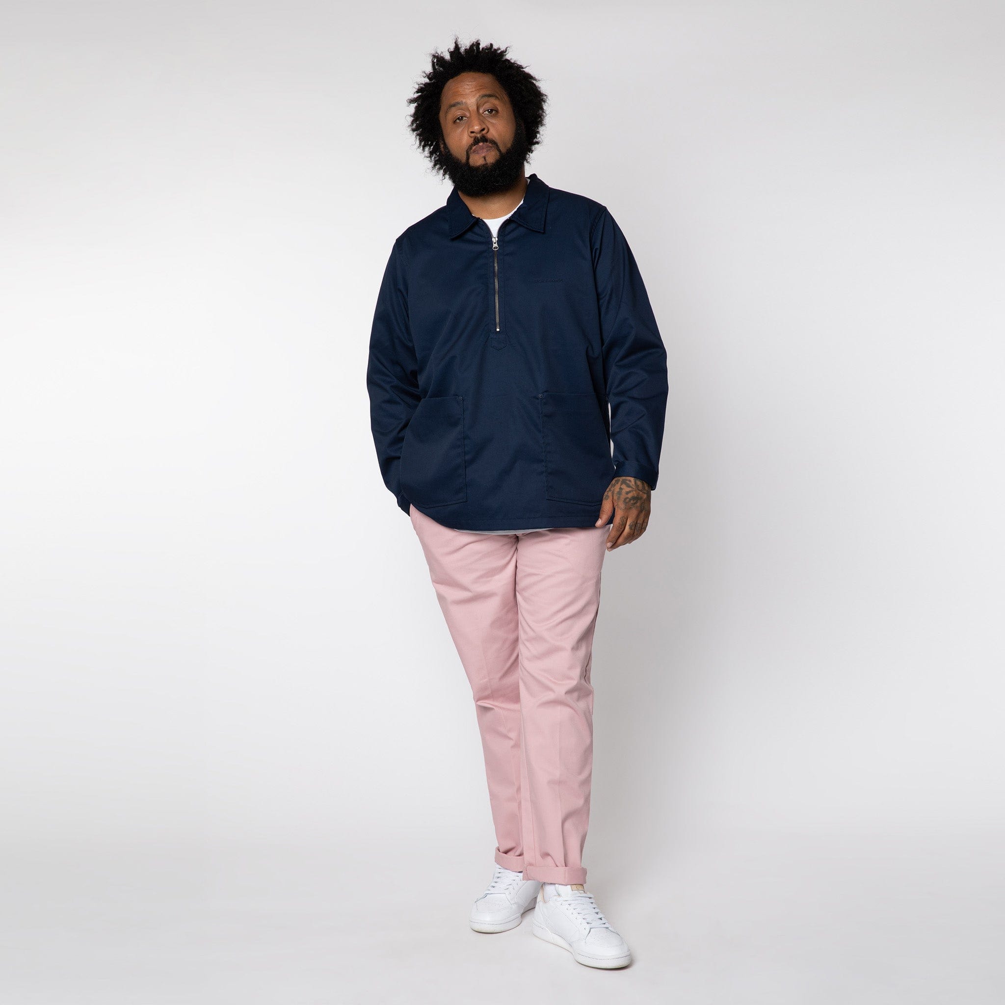 Half-Zip Utility Smock Navy