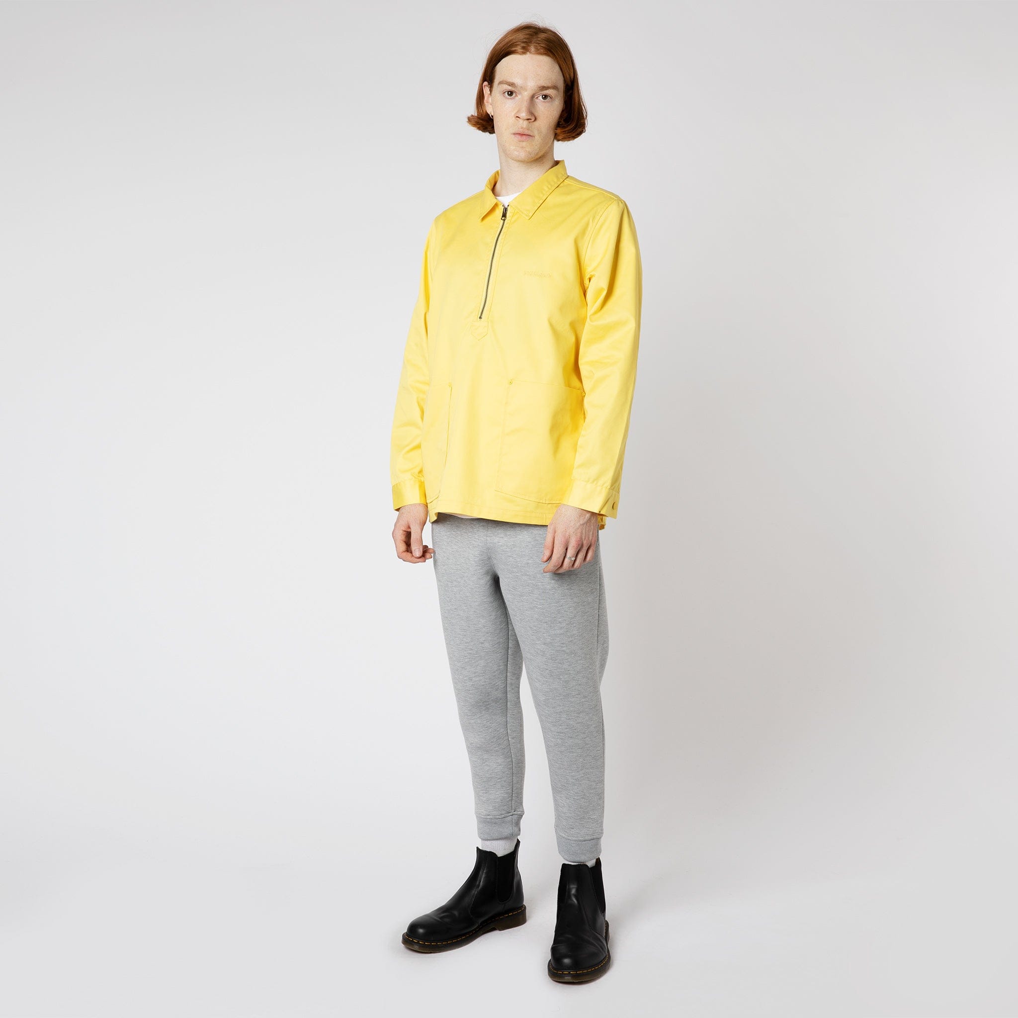 Polycotton Collared Smock Sherbet Yellow