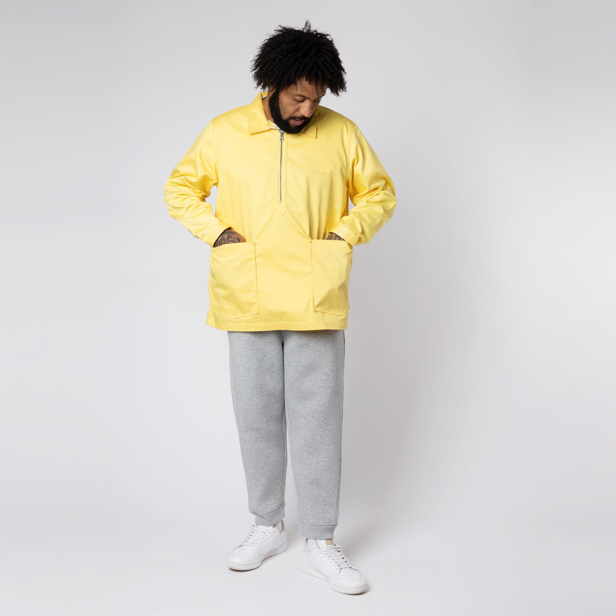 Polycotton Collared Smock Sherbet Yellow