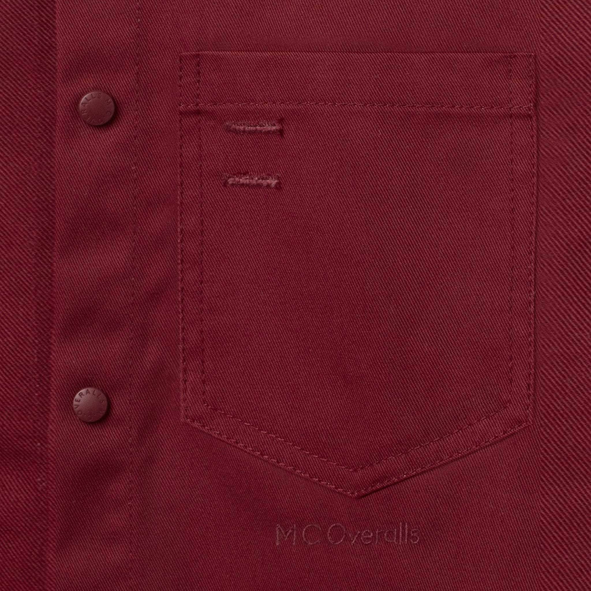 Relaxed Snap Button Shirt Burgundy