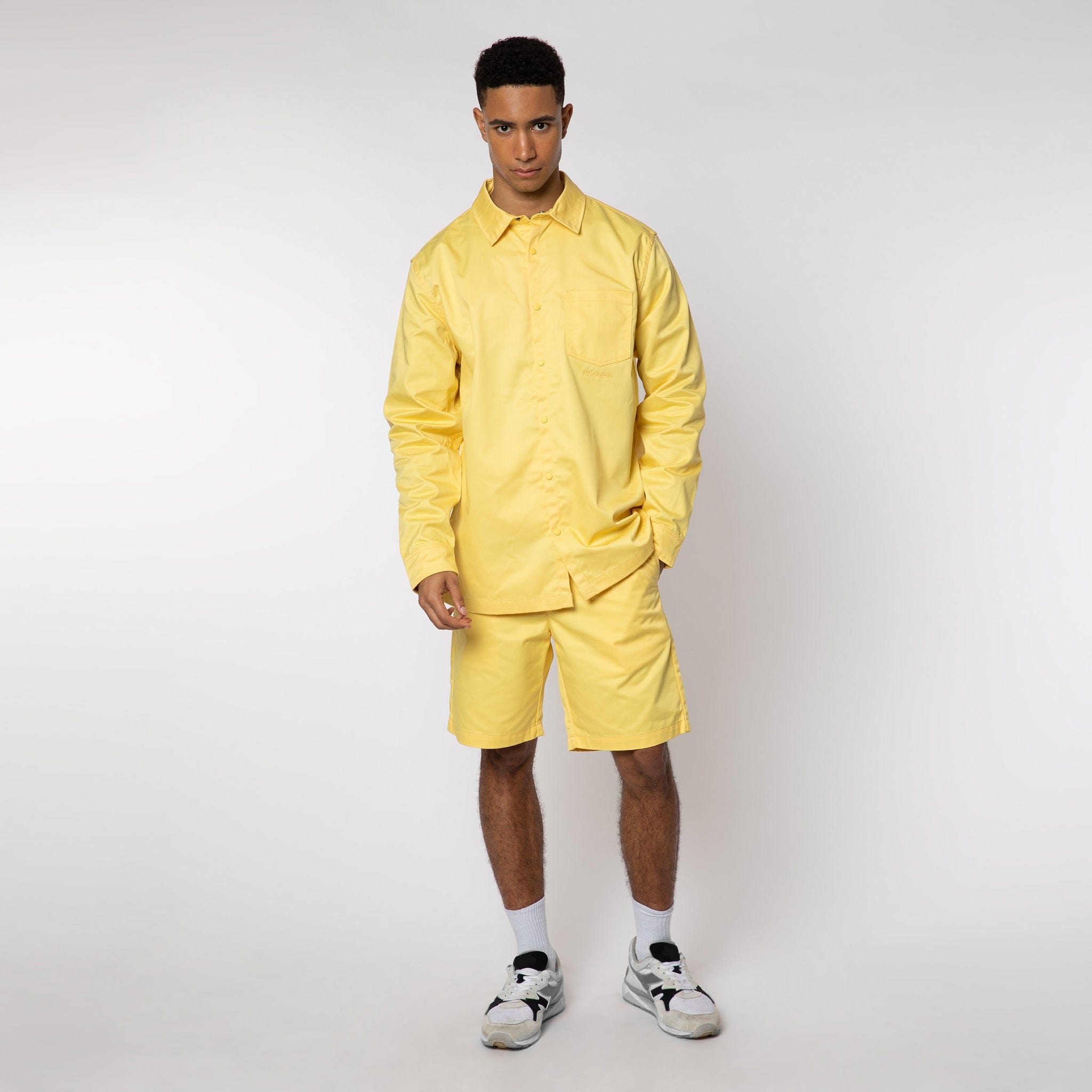 Relaxed Snap Button Shirt Sherbet Yellow