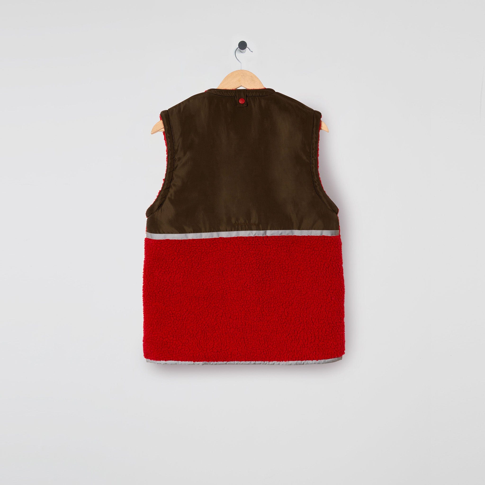 Popcorn Fleece Vest Red