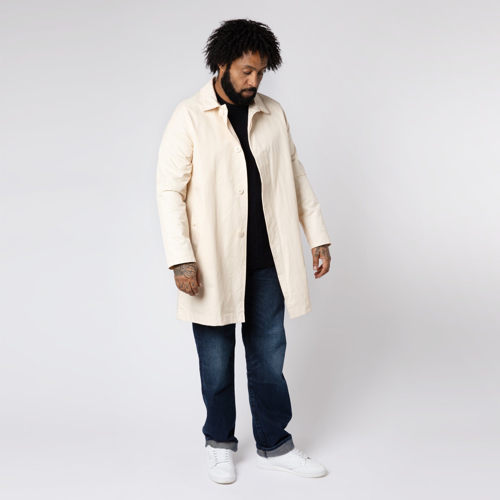 60/40 Single Breasted Mac Coat Oatmeal – M.C.Overalls