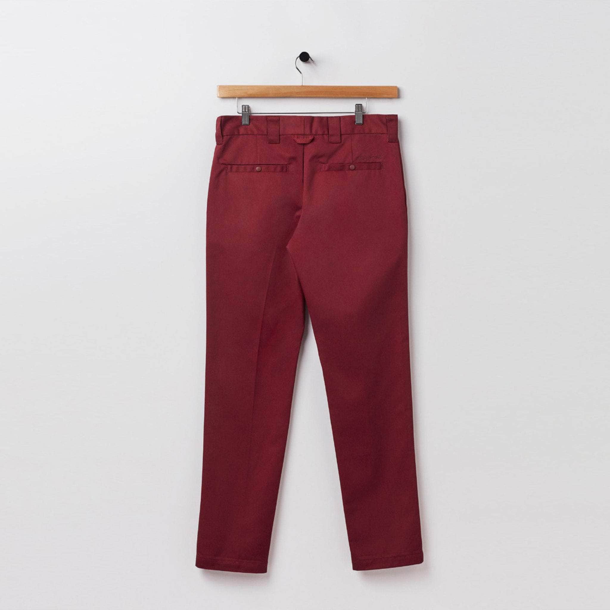 Slim-Fit Work Trousers Burgundy