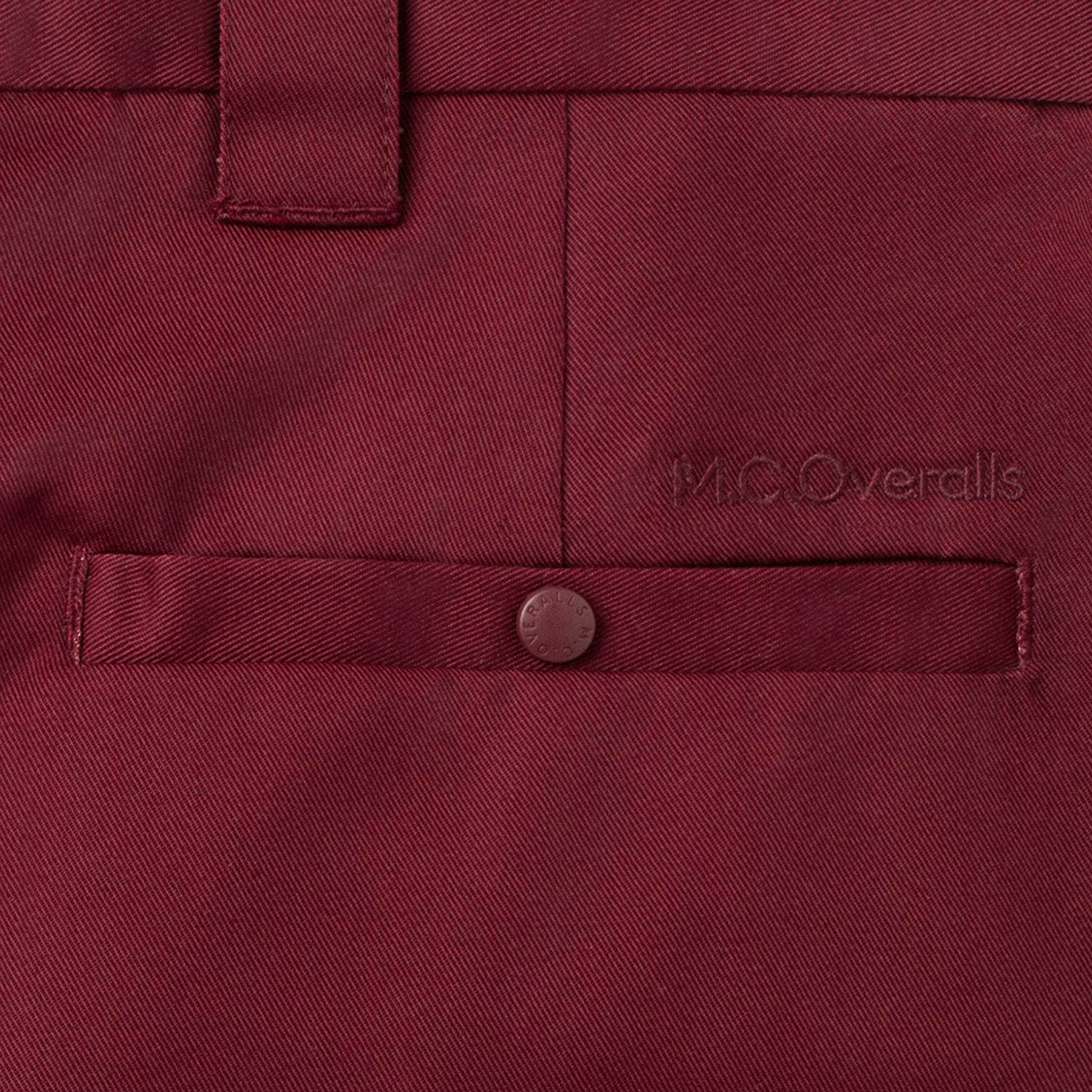 Slim-Fit Work Trousers Burgundy
