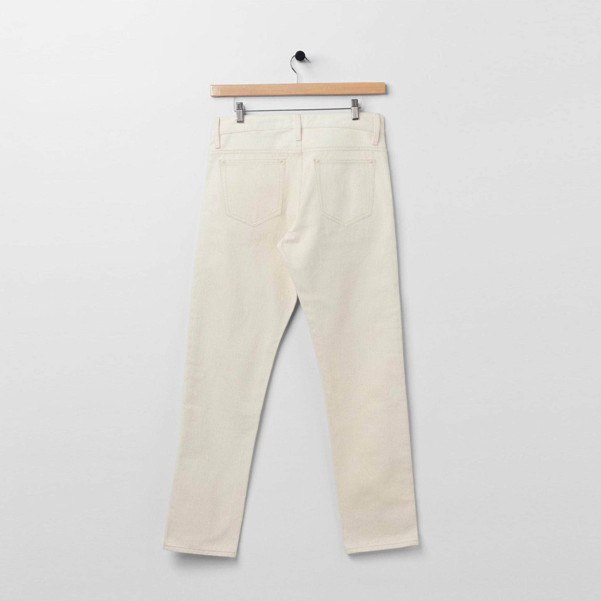 Slim Leg Denim Jeans Oatmeal