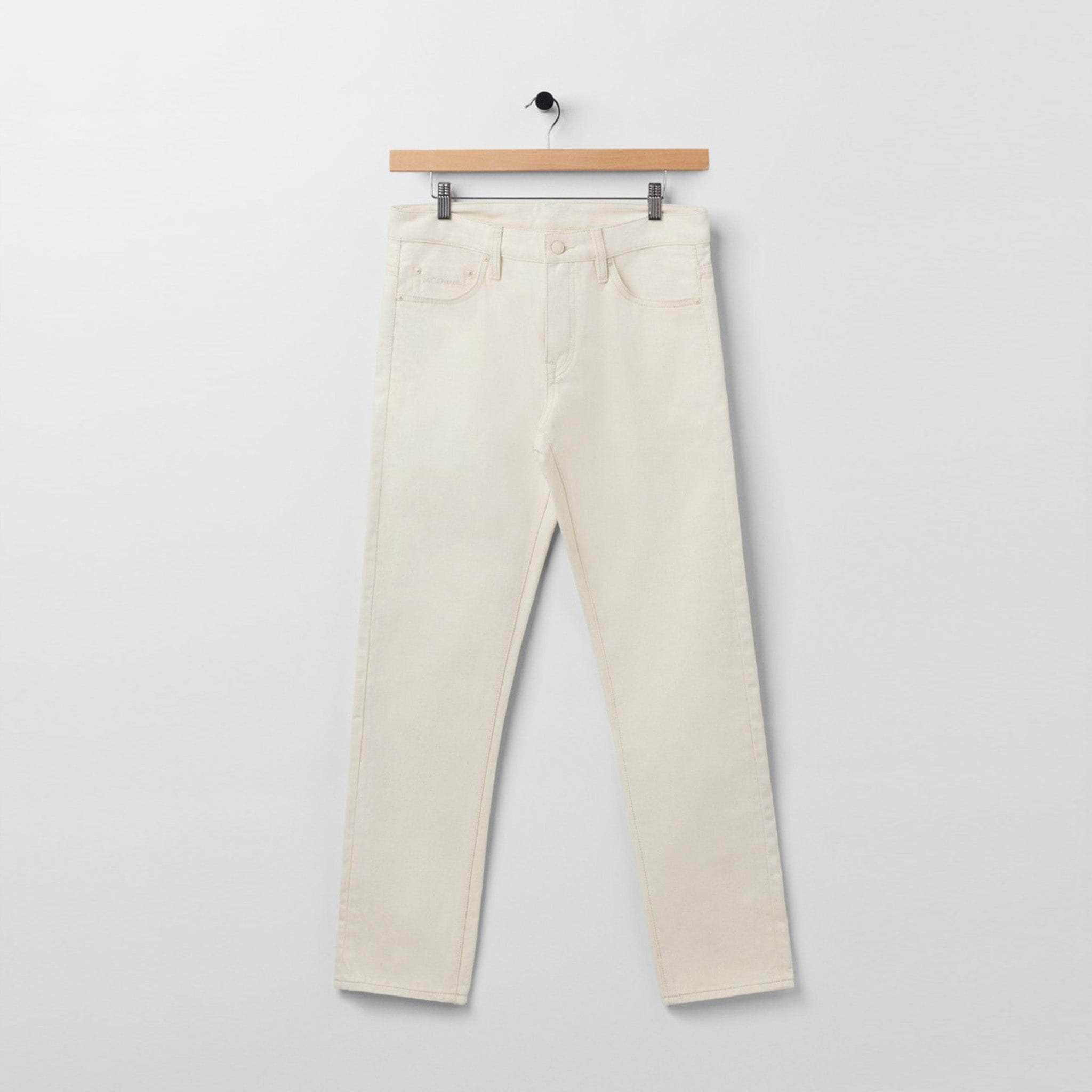 Slim Leg Denim Jeans Oatmeal