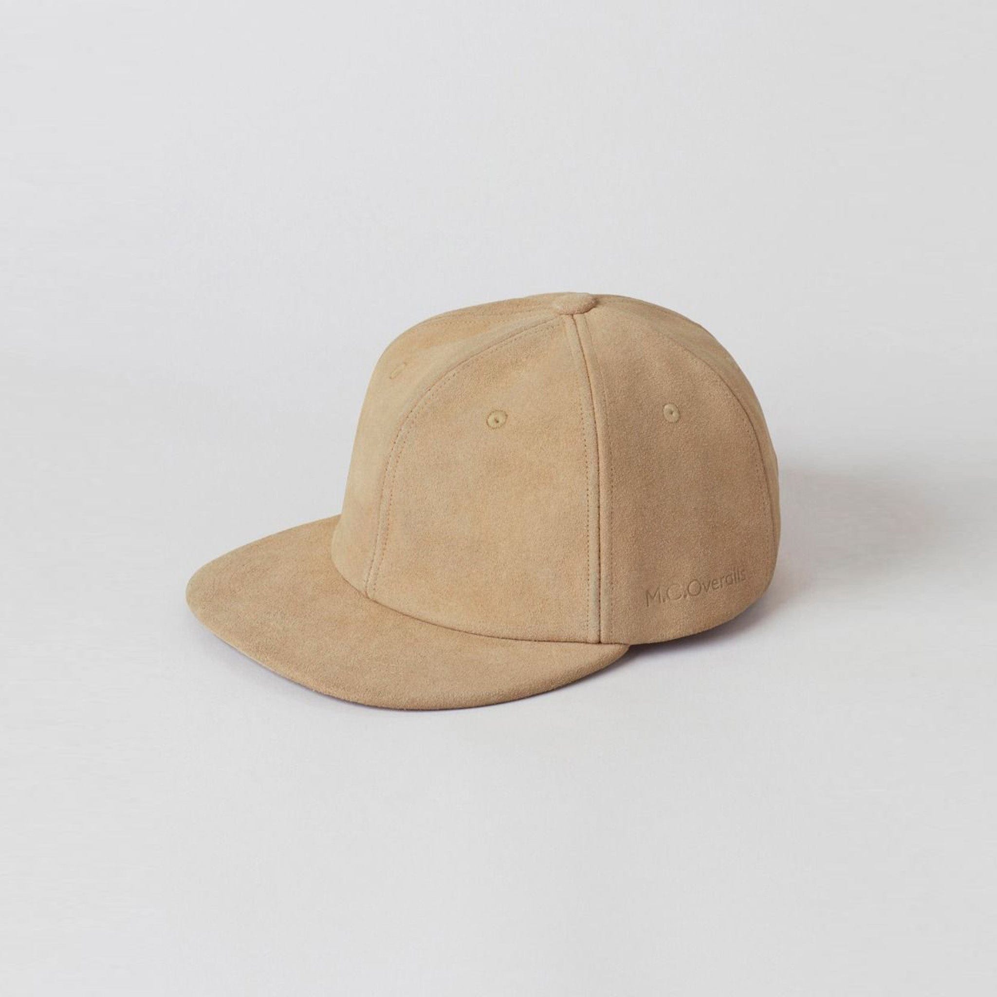 Suede Leather Baseball Cap Oatmeal