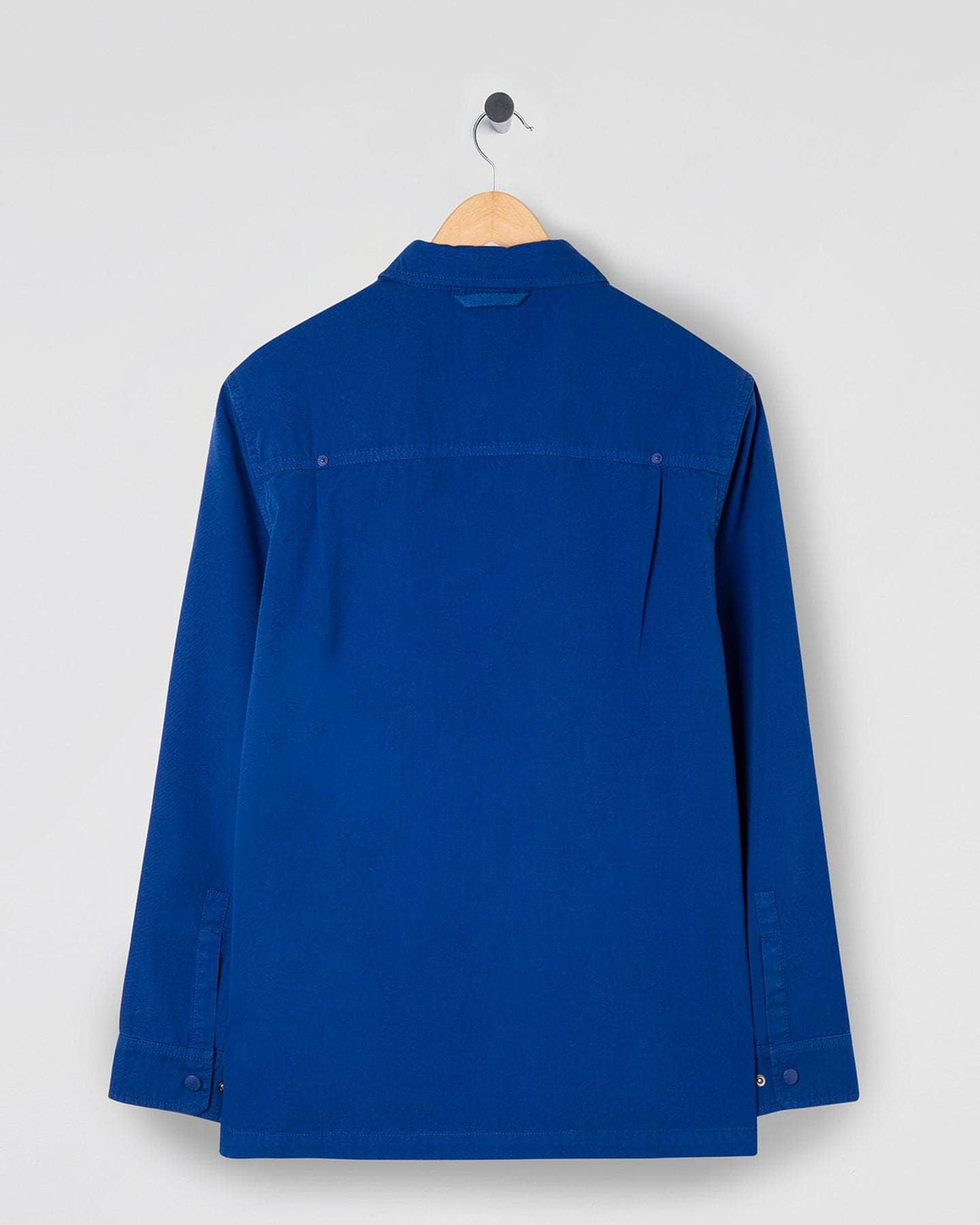 Lightweight Cotton Snap Shirt Royal Blue