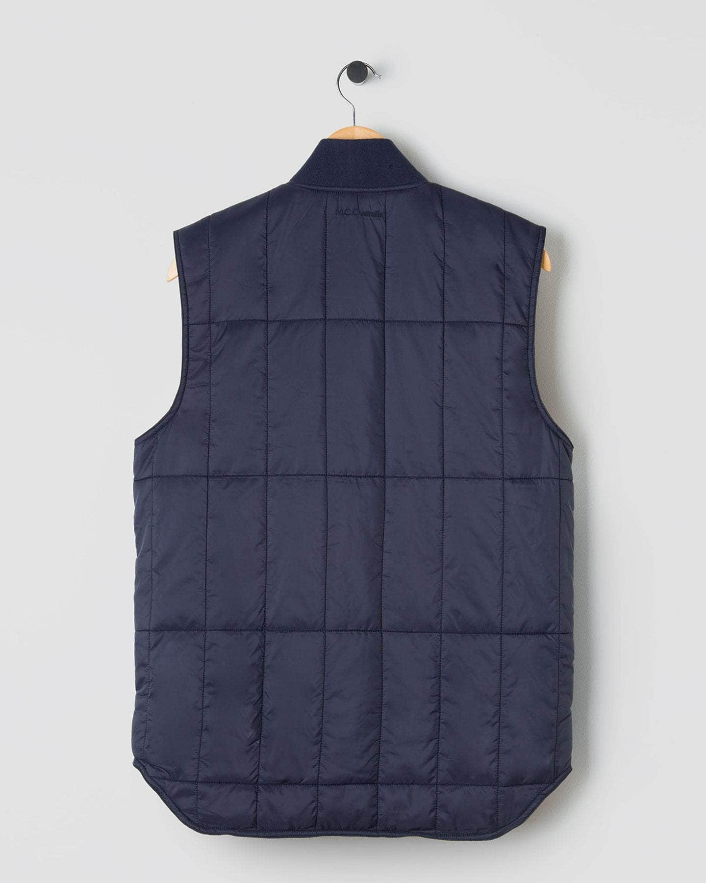 Padded Zip Vest Navy